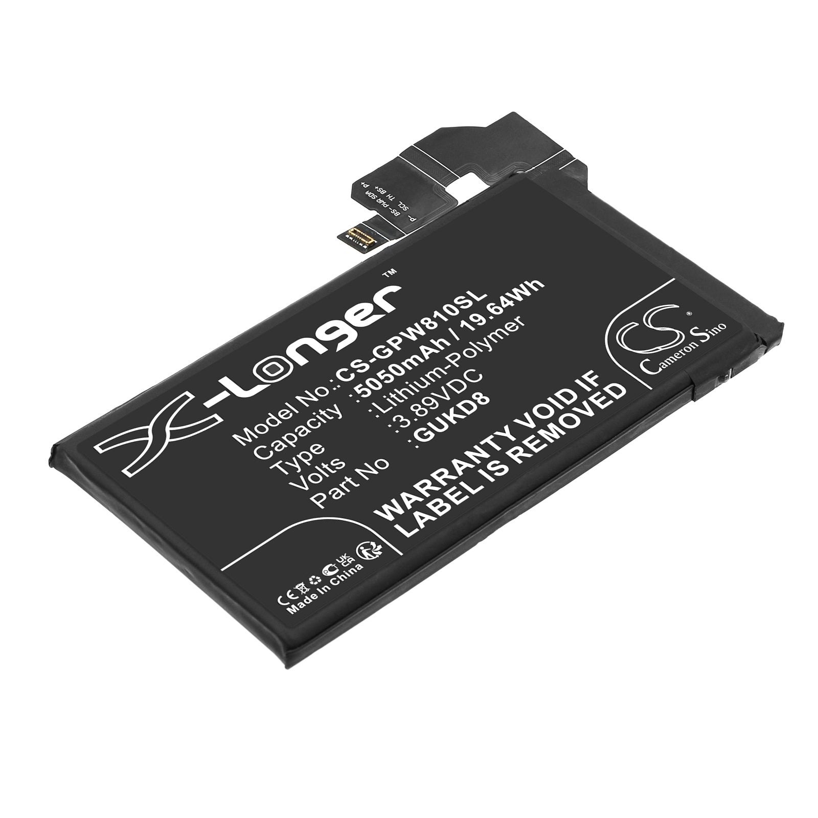 Li-Polymer, Mobile, SmartPhone Battery fits Google Gc3ve, Pixel 8 Pro, 3.89V, 5050mAh Mobile, SmartPhone Cameron Sino Technology Limited