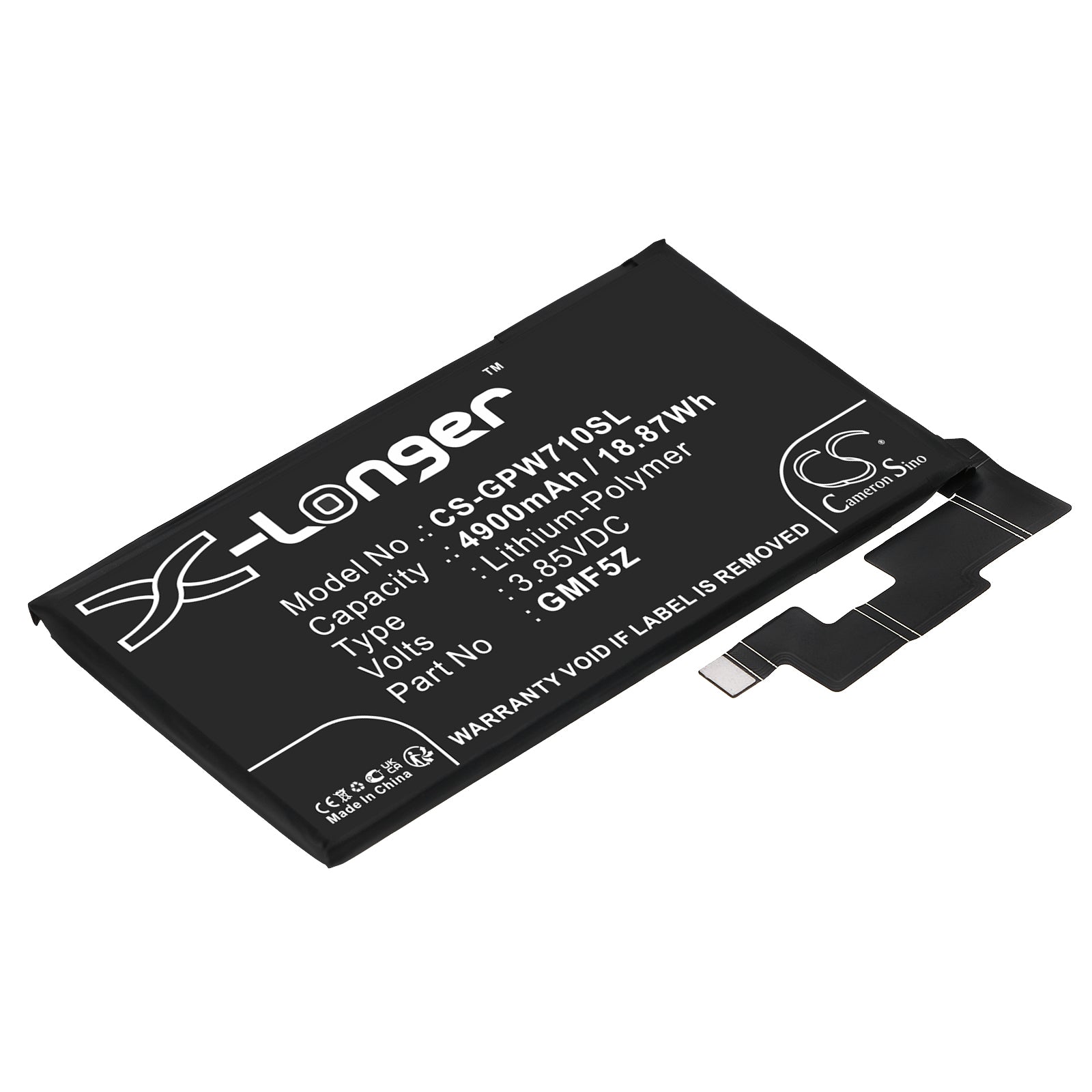 Li-Polymer, Mobile, SmartPhone Battery fits Google Pixel 7 Pro, 3.85V, 4900mAh Mobile, SmartPhone Cameron Sino Technology Limited