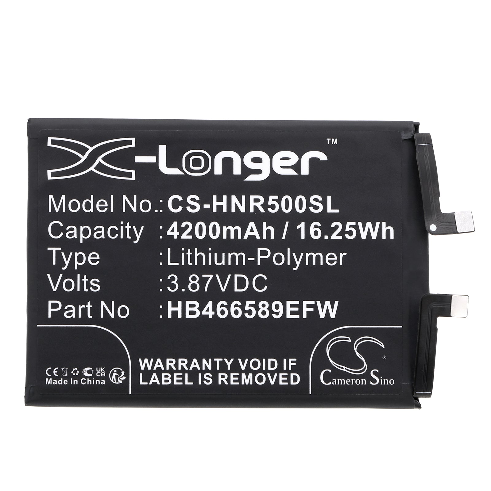 Li-Polymer, Mobile, SmartPhone Battery fits Honor 50 Lite, Ntn-l22, 3.87V, 4200mAh Mobile, SmartPhone Cameron Sino Technology Limited