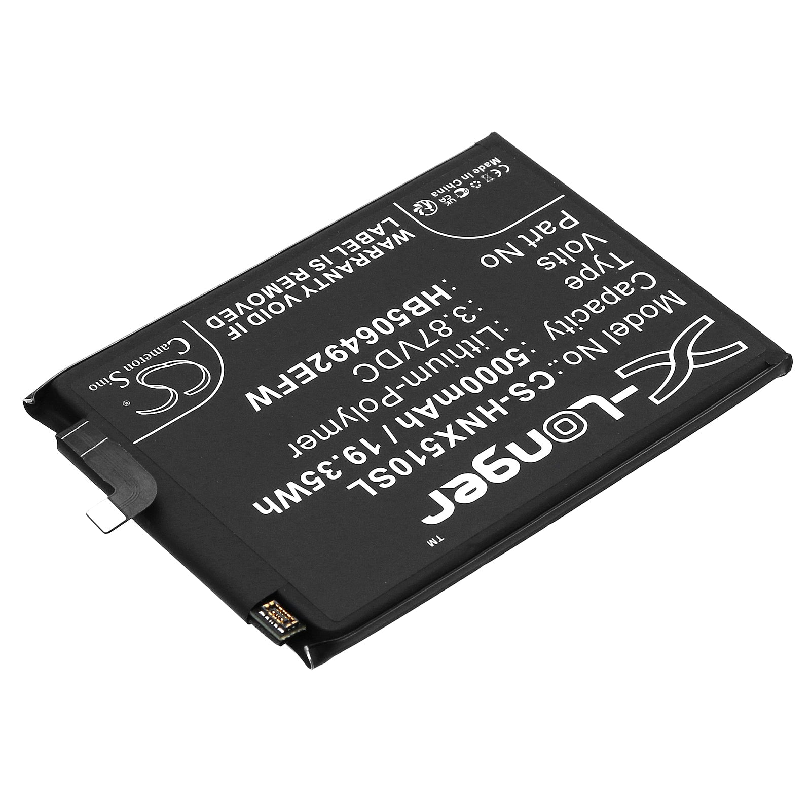 Li-Polymer, Mobile, SmartPhone Battery fits Honor Magic 5 Lite, Rmo-nx1, 3.87V, 5000mAh Mobile, SmartPhone Cameron Sino Technology Limited