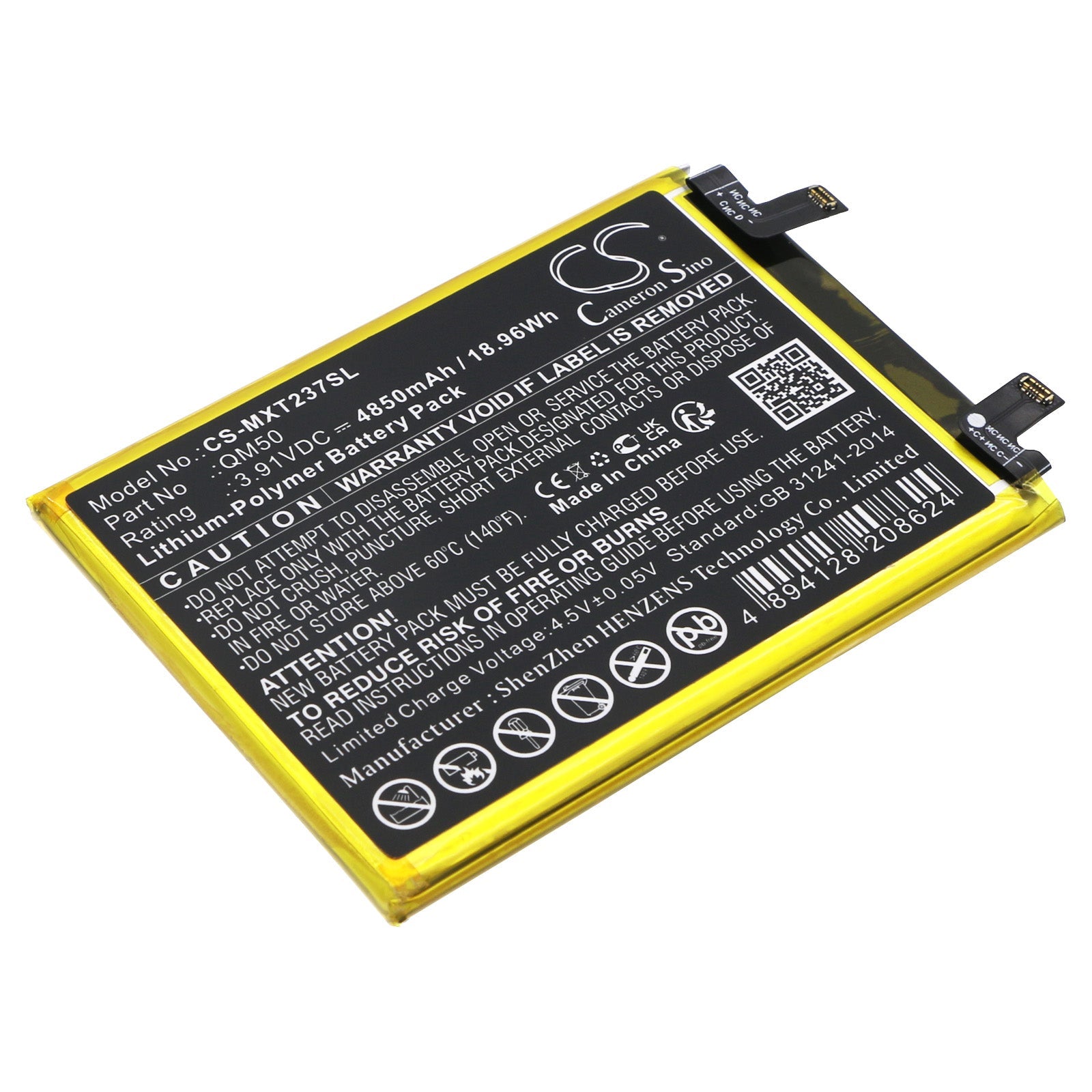 Li-Polymer, Mobile, SmartPhone Battery fits Motorola Edge 40 Neo, Xt2307-1, 3.91V, 4850mAh Mobile & SmartPhone Cameron Sino Technology Limited