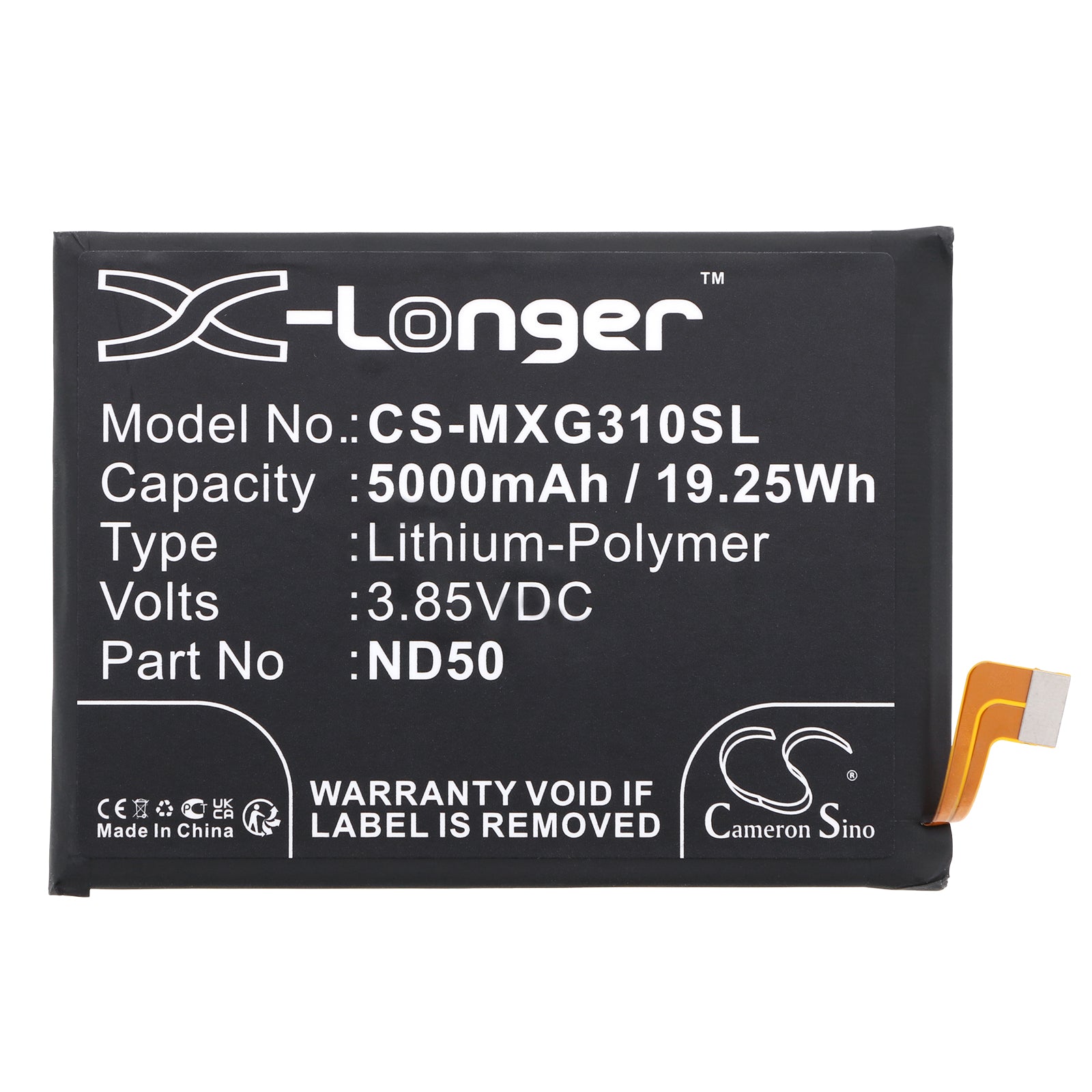 Li-Polymer, Mobile, SmartPhone Battery fits Motorola G62 5g, Moto G31, 3.85V, 5000mAh Mobile & SmartPhone Cameron Sino Technology Limited