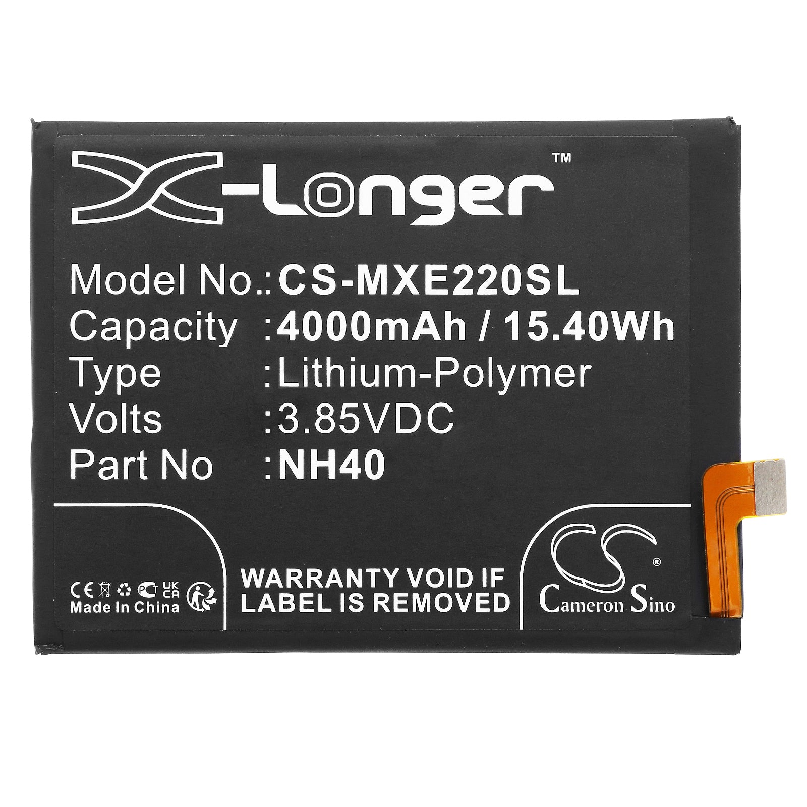 Li-Polymer, Mobile, SmartPhone Battery fits Motorola Moto E22, Moto E22 2022, 3.85V, 4000mAh Mobile & SmartPhone Cameron Sino Technology Limited