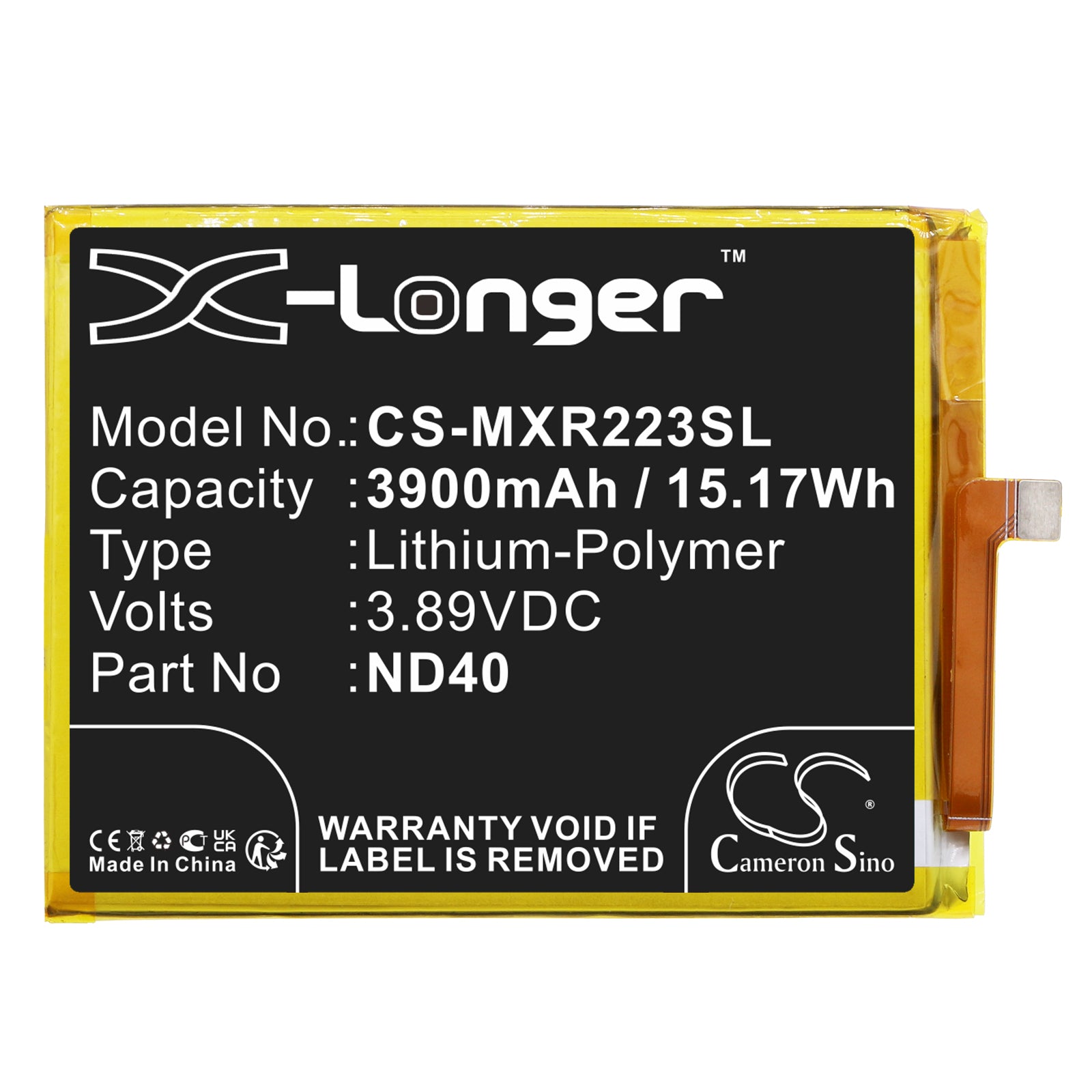 Li-Polymer, Mobile, SmartPhone Battery fits Motorola Moto Edge 30, Moto Edge 30 5g, 3.89V, 3900mAh Mobile & SmartPhone Cameron Sino Technology Limited