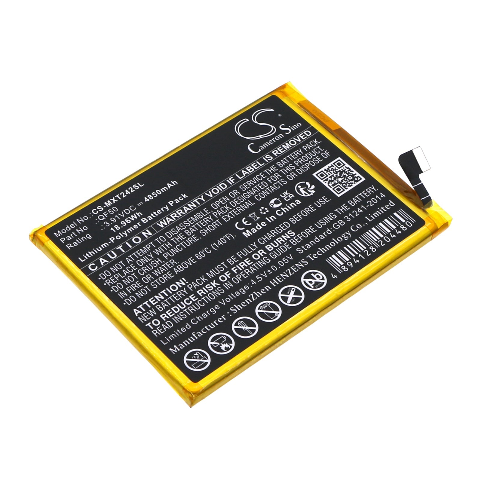 Li-Polymer, Mobile, SmartPhone Battery fits Motorola Moto G04, Xt2421, 3.91V, 4850mAh Mobile & SmartPhone Cameron Sino Technology Limited