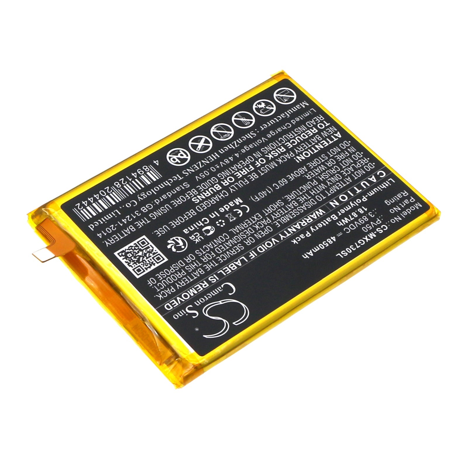 Li-Polymer, Mobile, SmartPhone Battery fits Motorola Moto G73 5g, Xt2237, 3.89V, 4850mAh Mobile & SmartPhone Cameron Sino Technology Limited