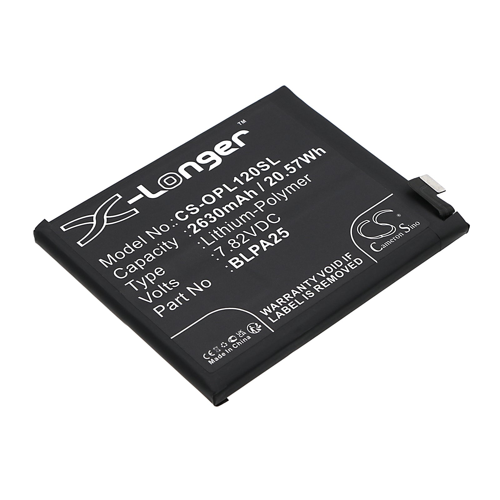 Li - Polymer, Mobile, SmartPhone Battery fits Oneplus 12, Pjd110, 7.82V, 2630mAh - Batterybuyer.ca