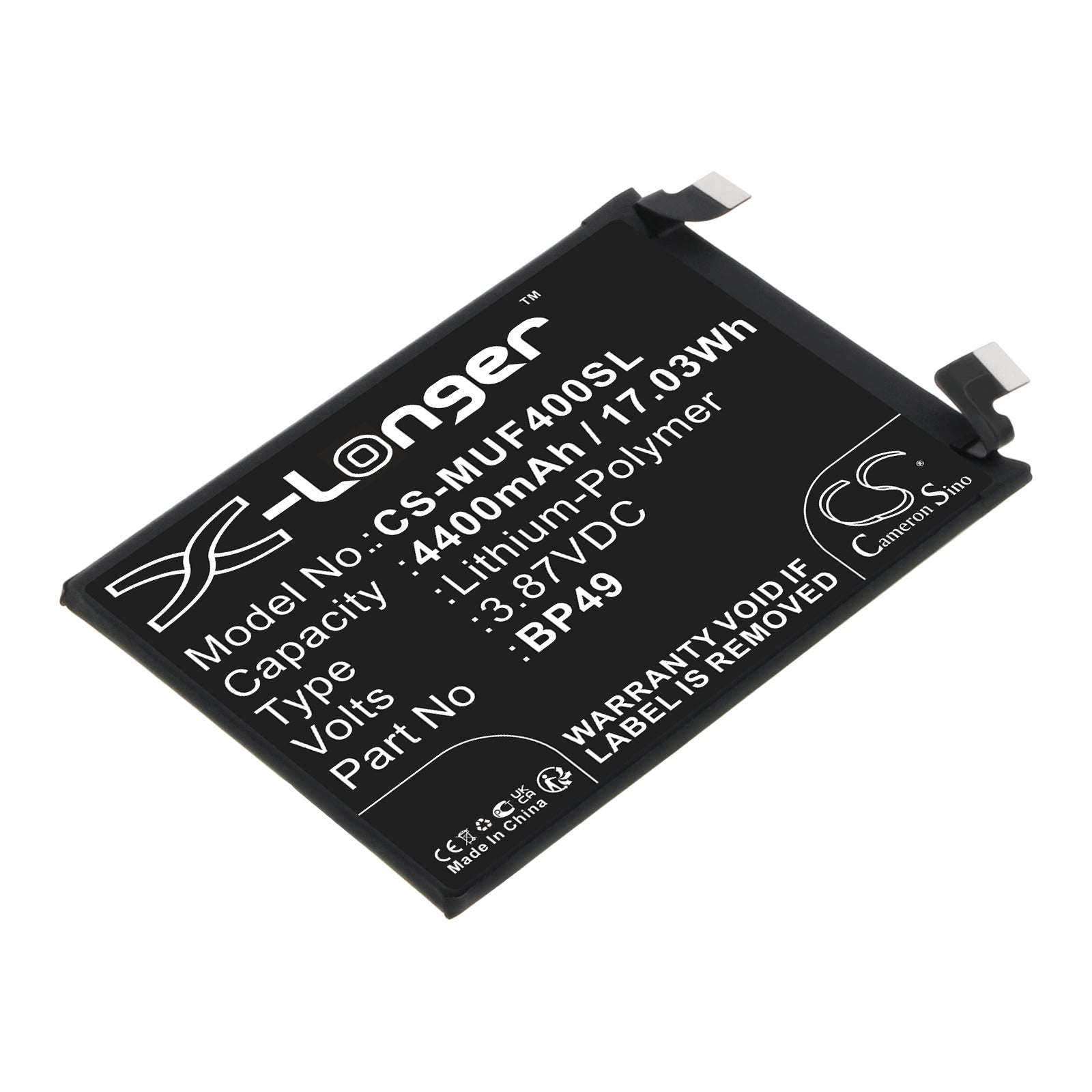 Li-Polymer, Mobile, SmartPhone Battery fits Poco 22021211rg, 22021211ri, 3.87V, 4400mAh Mobile, SmartPhone Cameron Sino Technology Limited