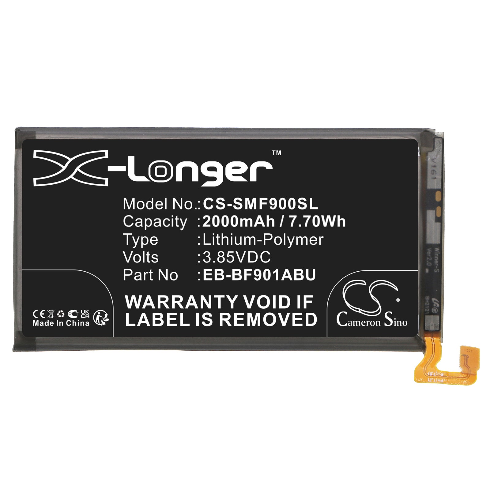 Li-Polymer, Mobile, SmartPhone Battery fits Samsung Fold, Scv44, 3.85V, 2000mAh Mobile & SmartPhone Cameron Sino Technology Limited