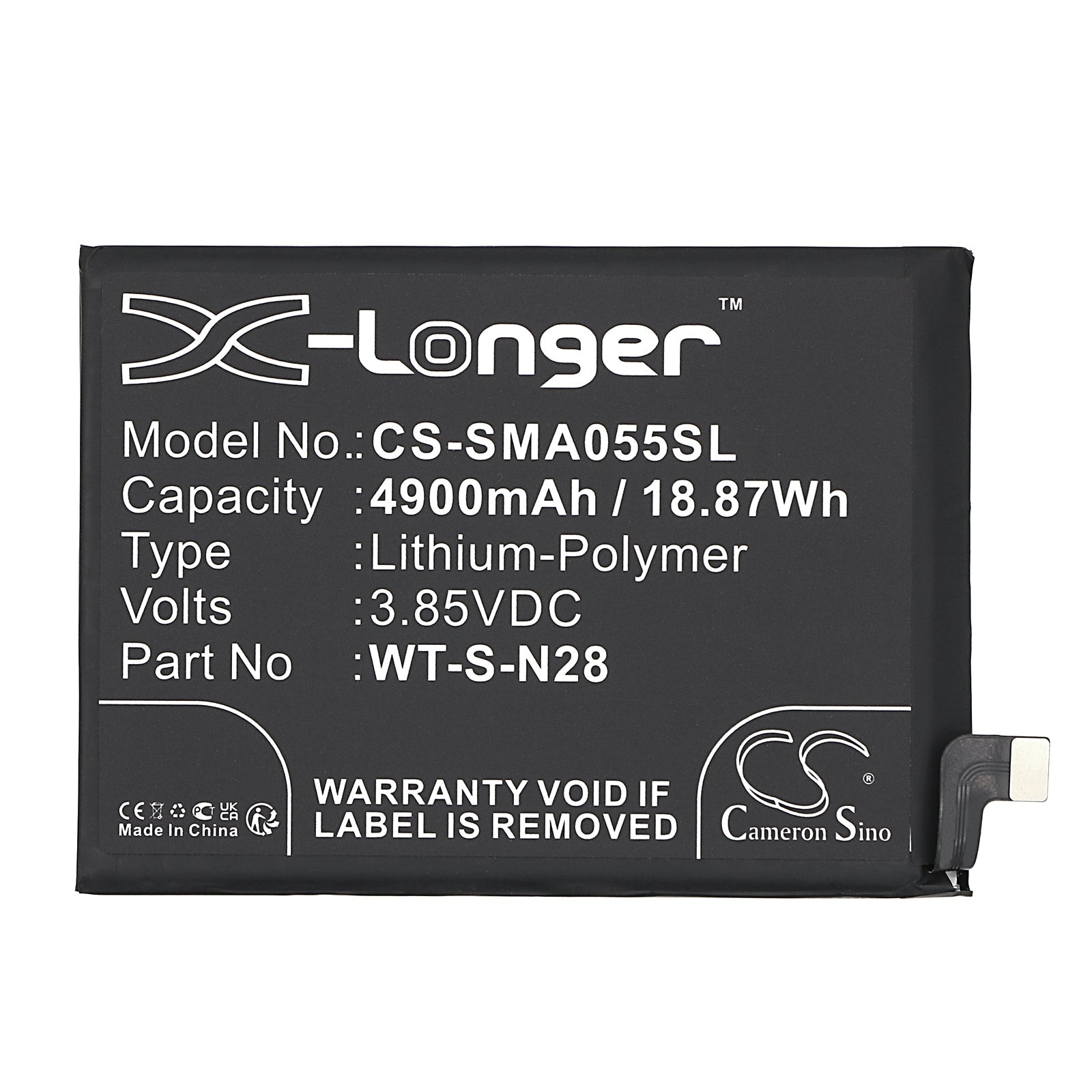 Li-Polymer, Mobile, SmartPhone Battery fits Samsung Galaxy A05 2023, Sm-a055f, 3.85V, 4900mAh Mobile & SmartPhone Cameron Sino Technology Limited