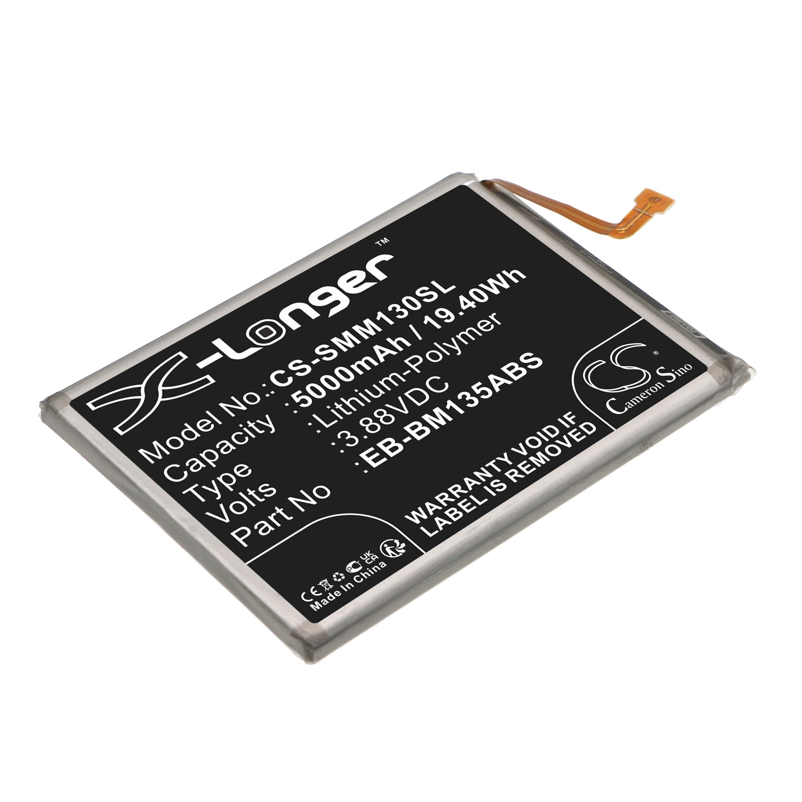 Li-Polymer, Mobile, SmartPhone Battery fits Samsung Galaxy M13, Galaxy M13 5g 2022, 3.88V, 5000mAh Mobile & SmartPhone Cameron Sino Technology Limited