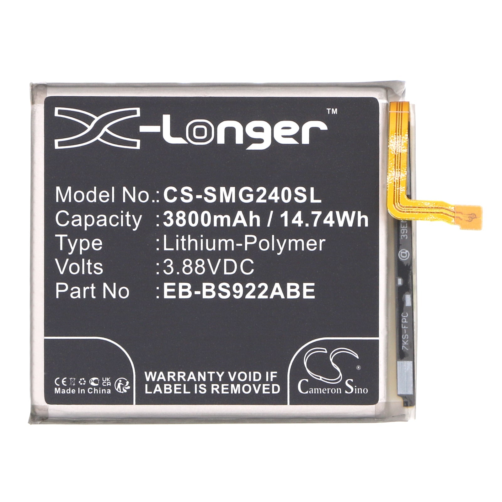 Li-Polymer, Mobile, SmartPhone Battery fits Samsung Galaxy S24, Sm-s9210, 3.88V, 3800mAh Mobile & SmartPhone Cameron Sino Technology Limited