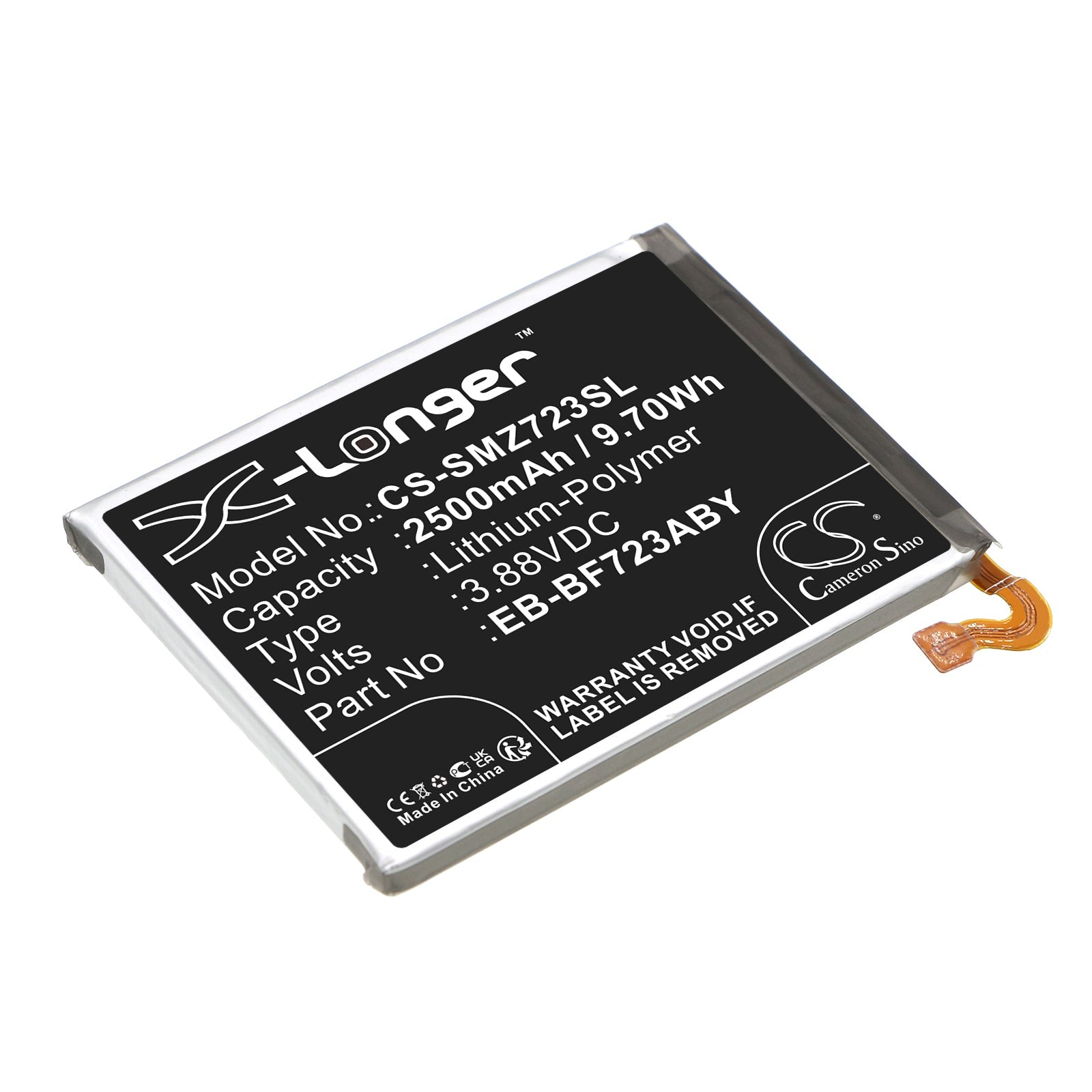 Li - Polymer, Mobile, SmartPhone Battery fits Samsung Galaxy Z Flip 4, Galaxy Z Flip 4 5g Uw, 3.88V, 2500mAh - Batterybuyer.ca