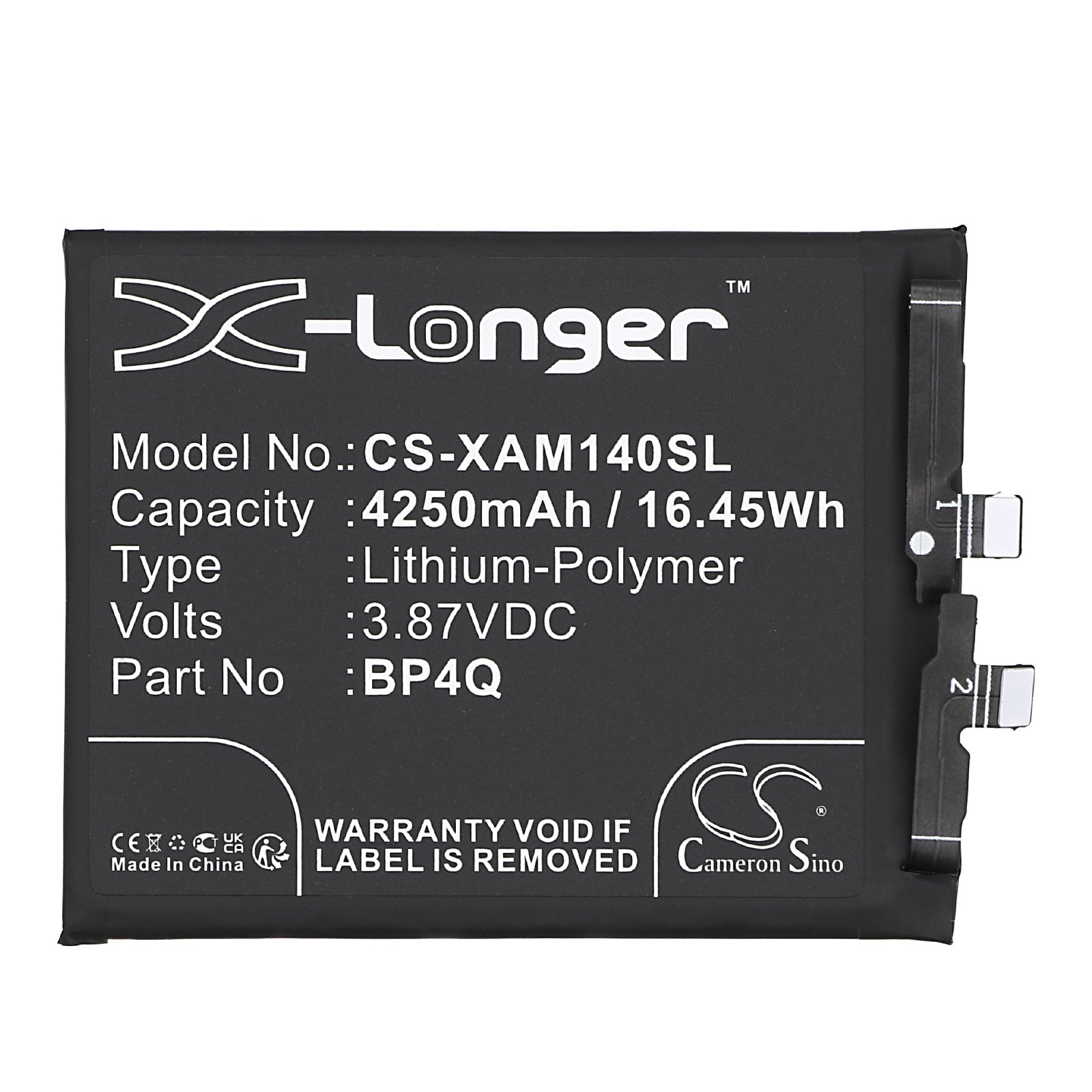 Li-Polymer, Mobile, SmartPhone Battery fits Xiaomi 14, 3.87V, 4250mAh Mobile, SmartPhone Cameron Sino Technology Limited