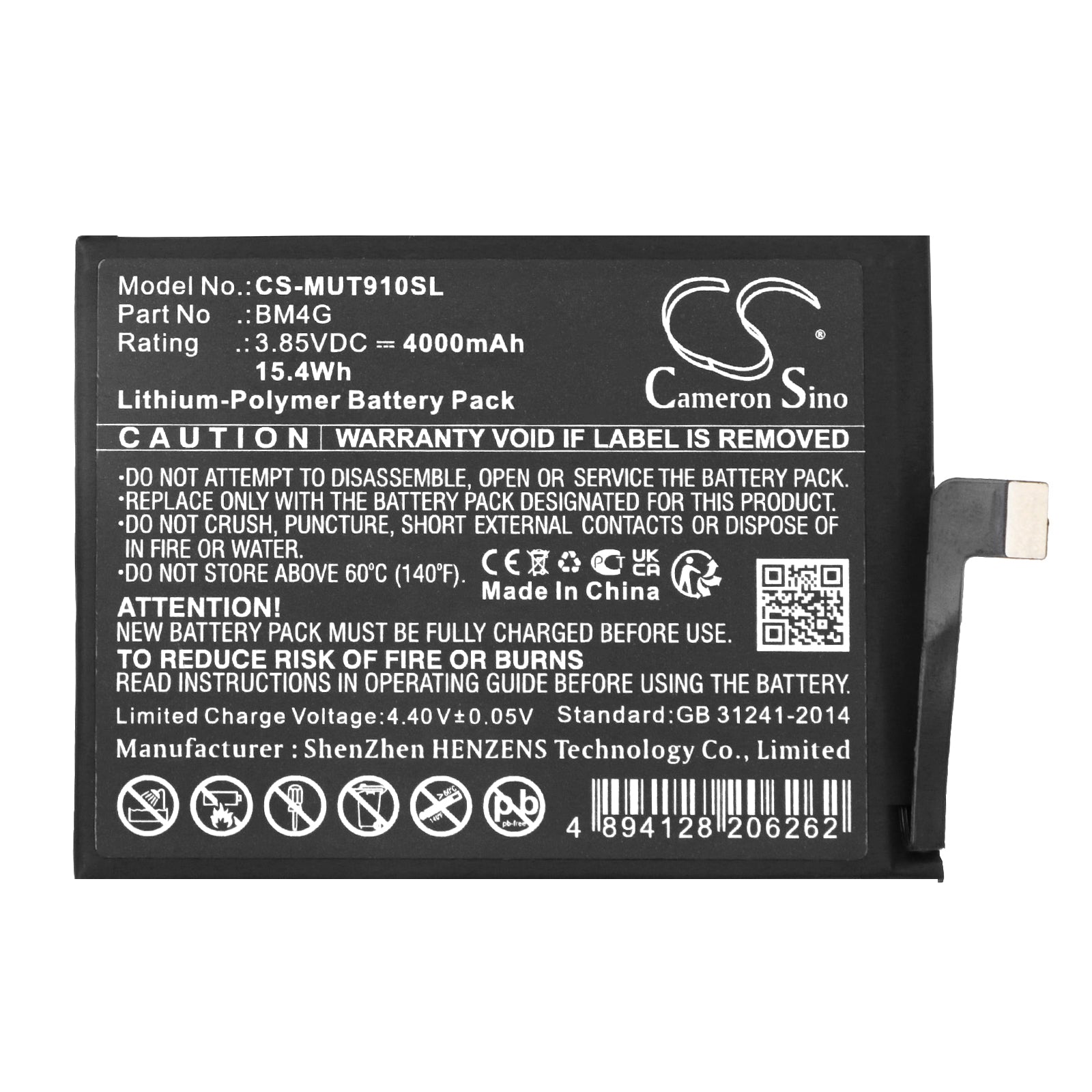 Li-Polymer, Mobile, SmartPhone Battery fits Xiaomi Mi 9t, Mi 9t Pro, 3.85V, 4000mAh Mobile, SmartPhone Cameron Sino Technology Limited