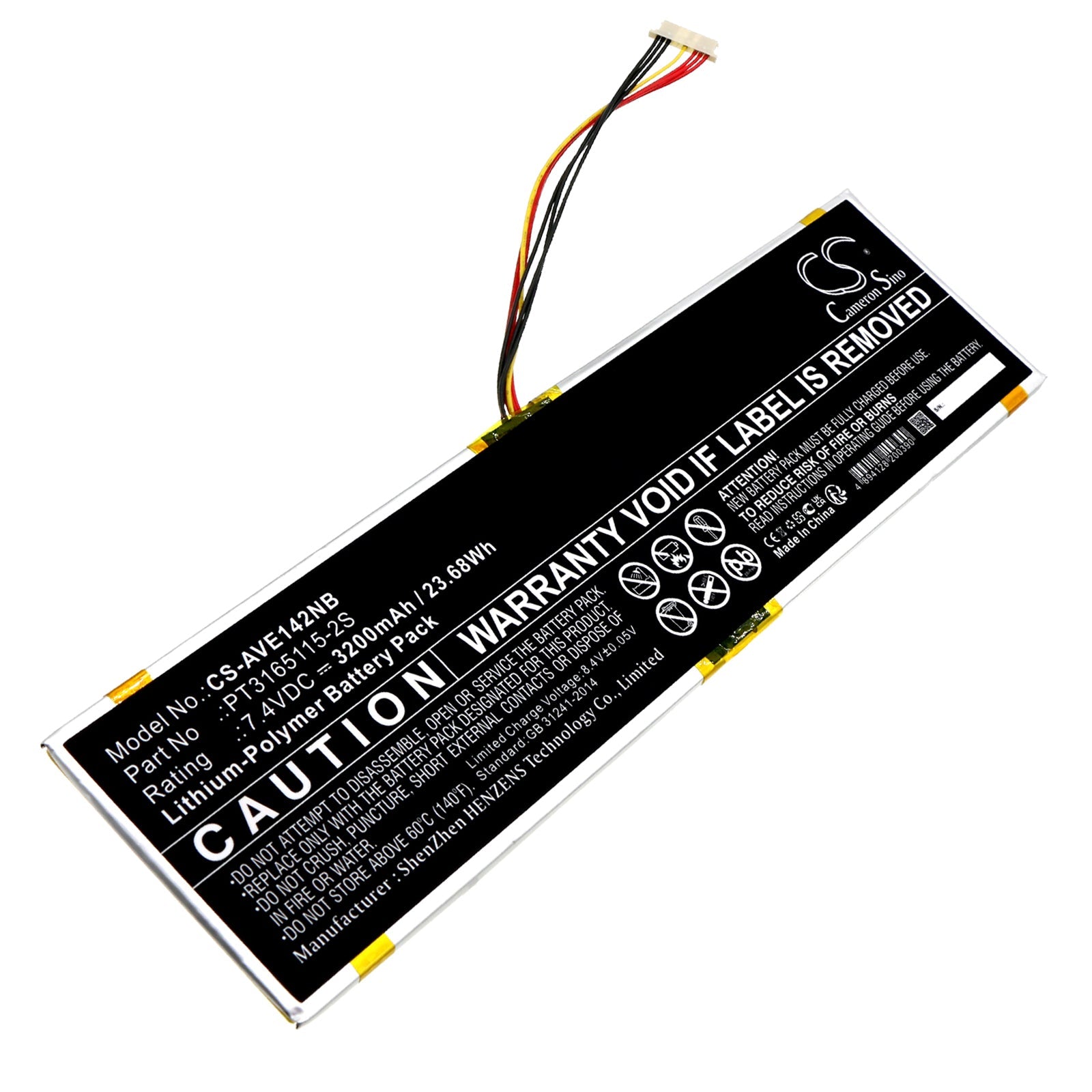 Li-Polymer, Notebook, Laptop Battery fits Avita Essential Ne14a2, 7.4V, 3200mAh Notebook, Laptop Cameron Sino Technology Limited
