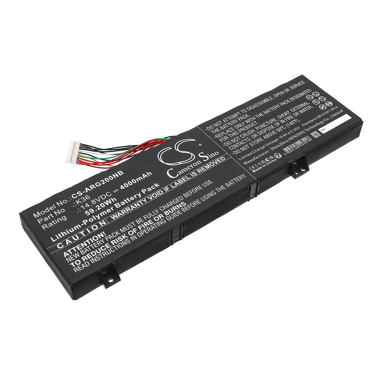 Li-Polymer, Notebook, Laptop Battery fits Bben G16, G16a, 14.8V, 4000mAh Notebook, Laptop Cameron Sino Technology Limited