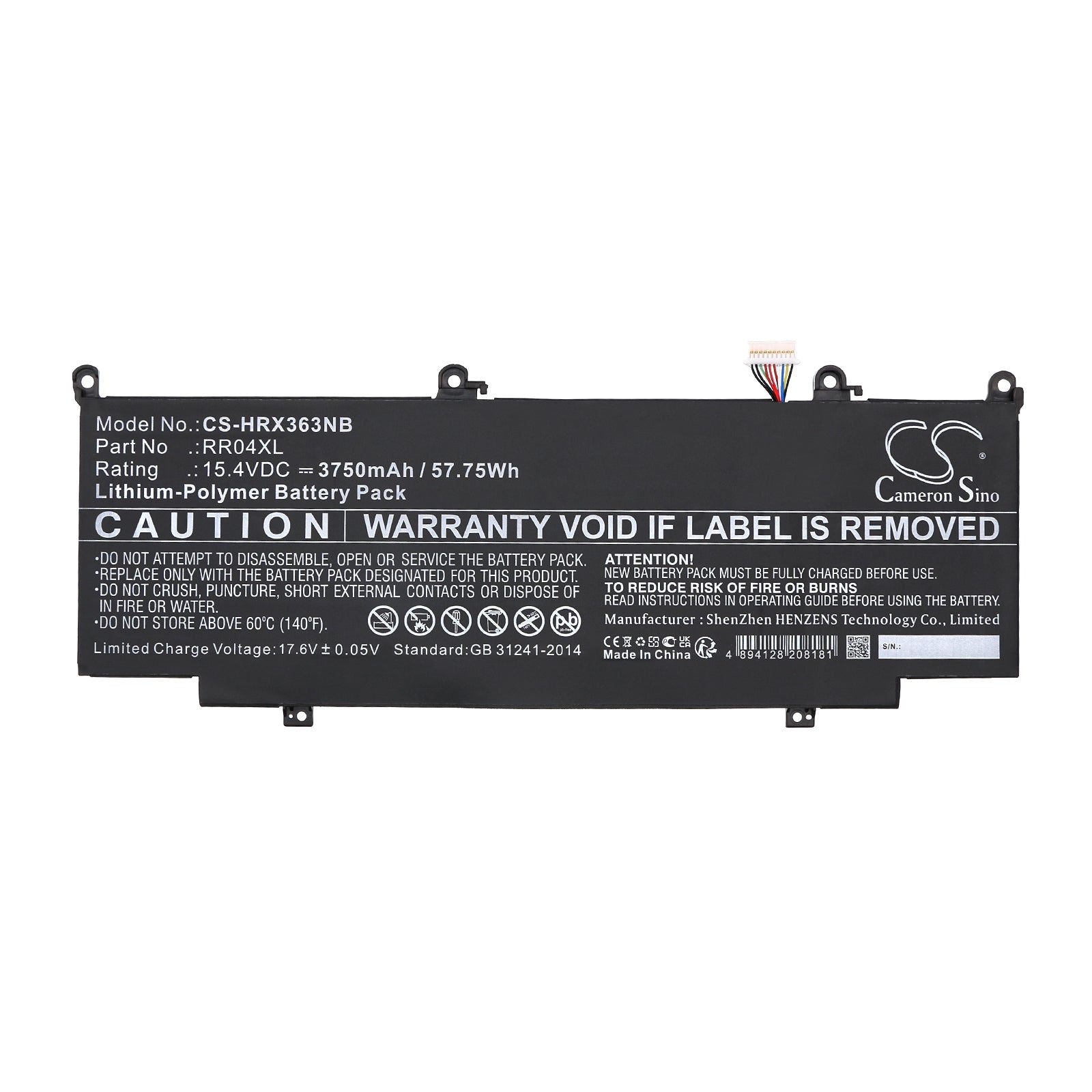 Li-Polymer, Notebook, Laptop Battery fits Hp Spectre X360 13-4107no, Spectre X360 13-4120nl, 15.4V, 3750mAh Notebook, Laptop Cameron Sino Technology Limited