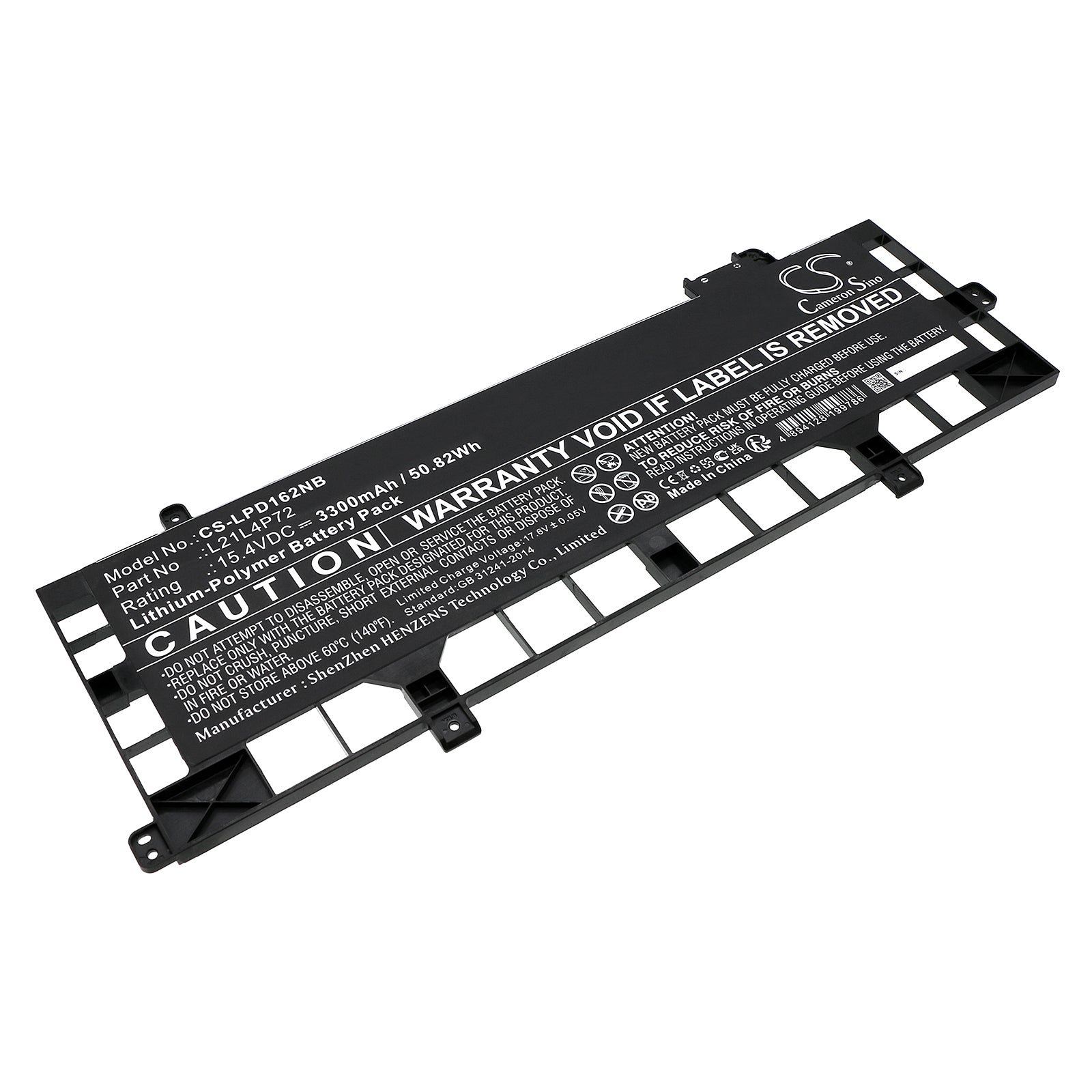 Li-Polymer, Notebook, Laptop Battery fits Lenovo Thinkpad P16s Gen 1(amd)21ck00, Thinkpad P16s Gen 1(amd)21ck00, 15.4V, 3300mAh Notebook, Laptop Cameron Sino Technology Limited