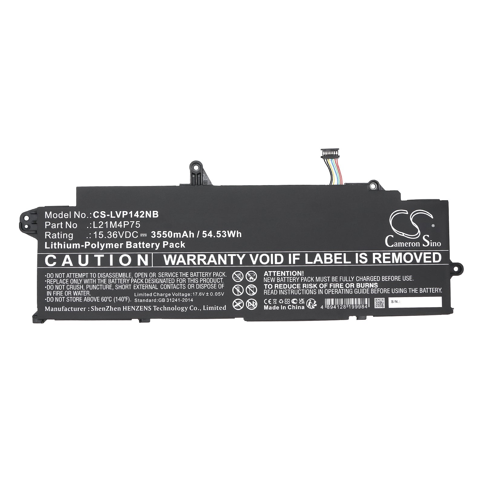 Li-Polymer, Notebook, Laptop Battery fits Lenovo Thinkpad T14s Gen 3(amd)21cq00, Thinkpad T14s Gen 3(amd)21cq00, 15.36V, 3550mAh Notebook, Laptop Cameron Sino Technology Limited
