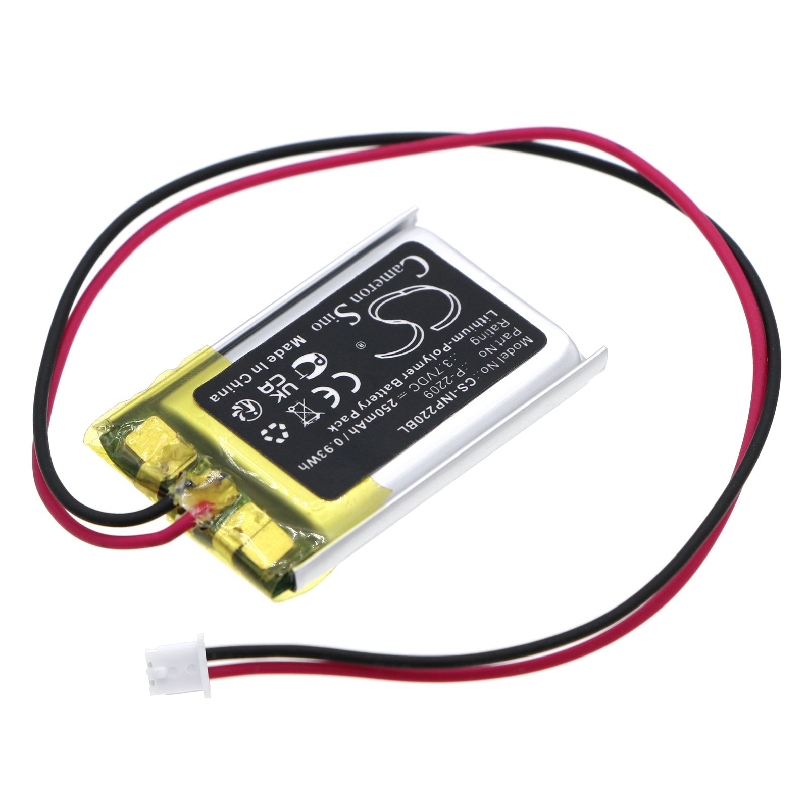 Li-Polymer, Payment Terminal Battery fits Int Raster Memory Backup, 3.7V, 250mAh Payment Terminal Cameron Sino Technology Limited