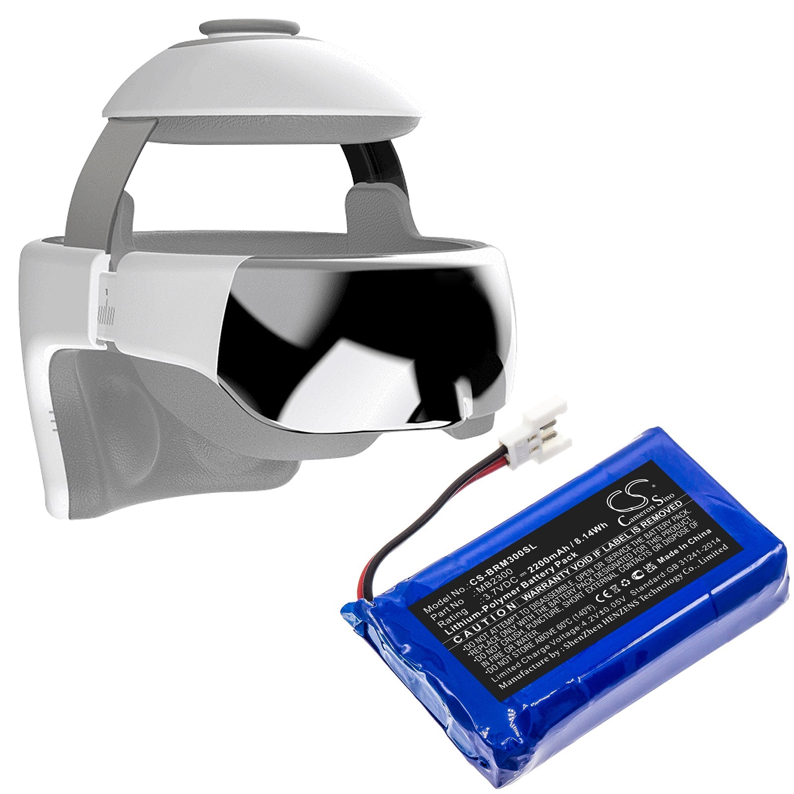 Li-Polymer, Personal Care Battery fits Breo Idream 3 Ineck, 3.7V, 2200mAh Personal Care Cameron Sino Technology Limited