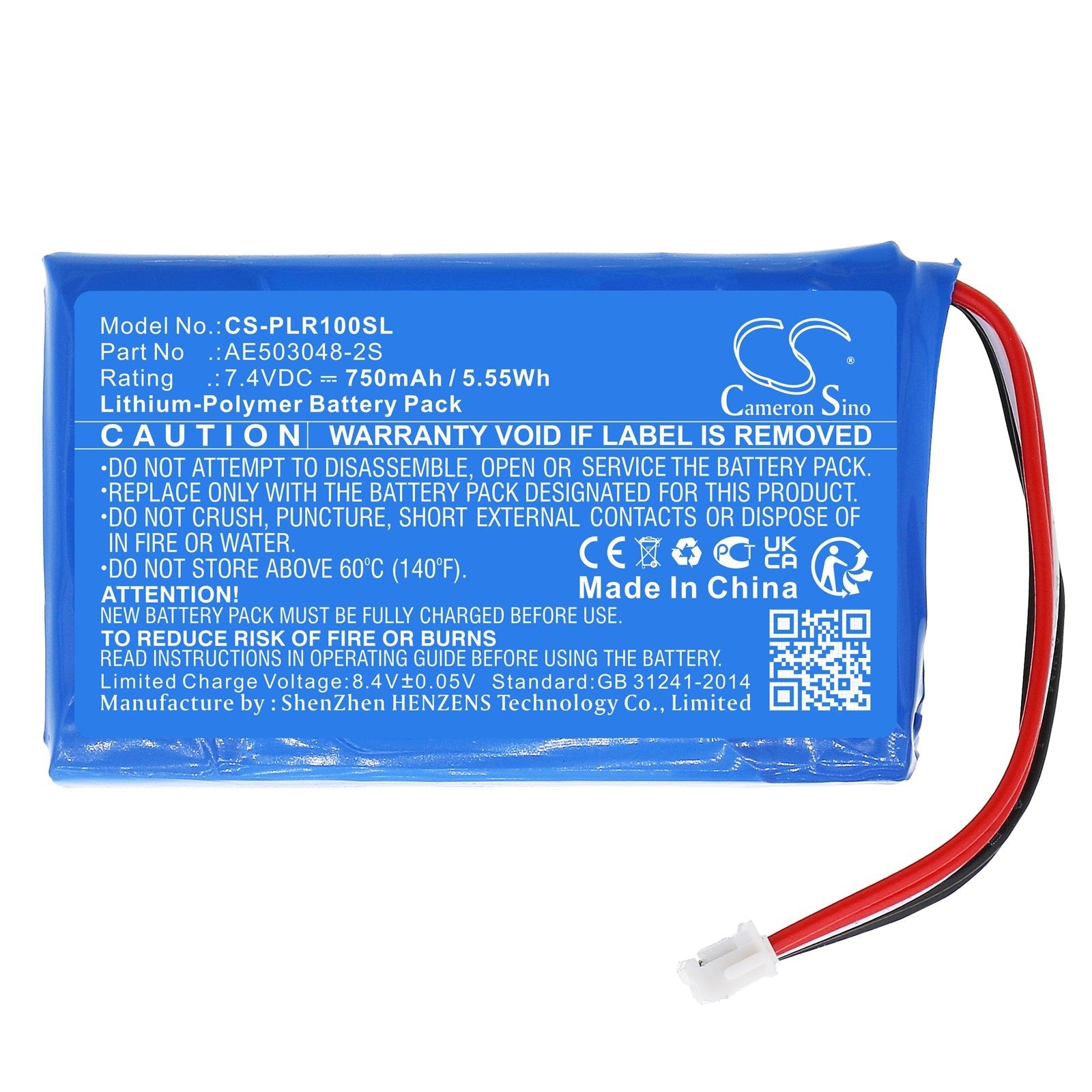 Li-Polymer, Photo Printer Battery fits Polaroid Zip, 7.4V, 750mAh Photo Printer Cameron Sino Technology Limited