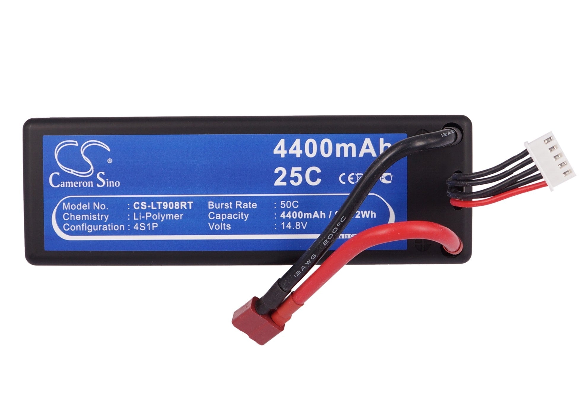 Li-Polymer, RC Battery fits Rc Cs-lt908rt, Rc Cs-lt908rt, 14.8V, 4400mAh RC Cameron Sino Technology Limited