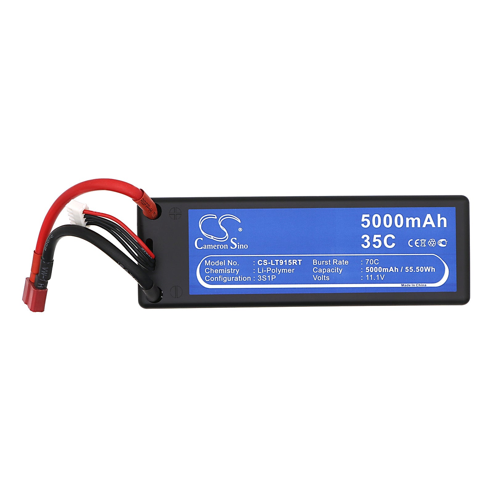 Li-Polymer, RC Battery fits Rc Cs-lt915rt, Rc Cs-lt915rt, 11.1V, 5000mAh RC Cameron Sino Technology Limited