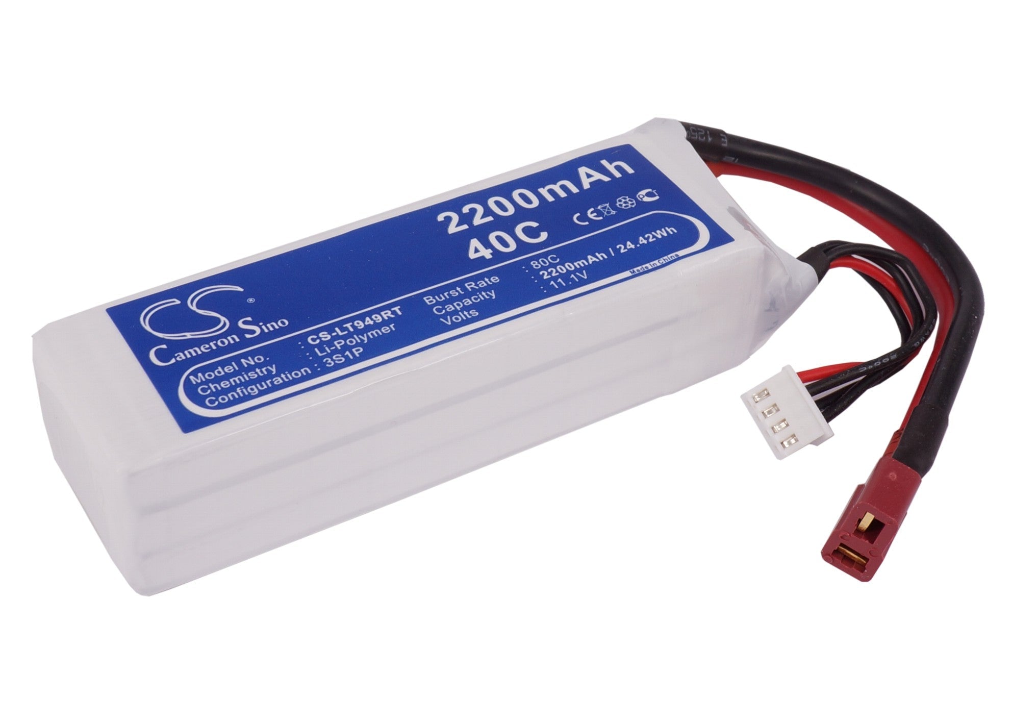 Li-Polymer, RC Battery fits Rc Cs-lt949rt, 11.1V, 2200mAh RC Cameron Sino Technology Limited