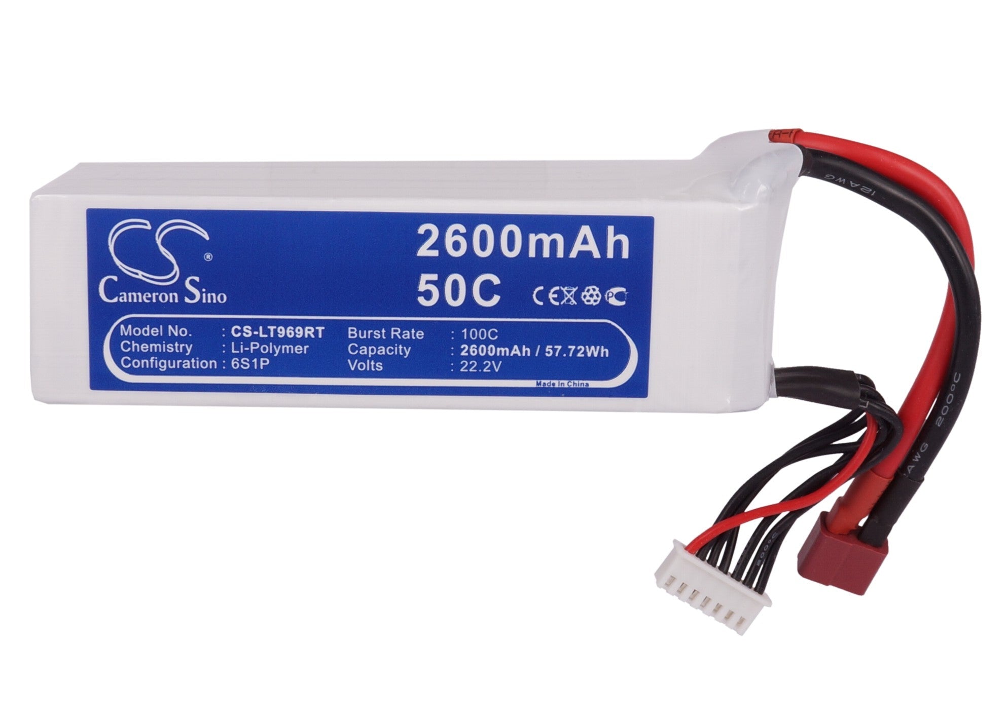 Li-Polymer, RC Battery fits Rc Cs-lt969rt, 22.2V, 2600mAh RC Cameron Sino Technology Limited