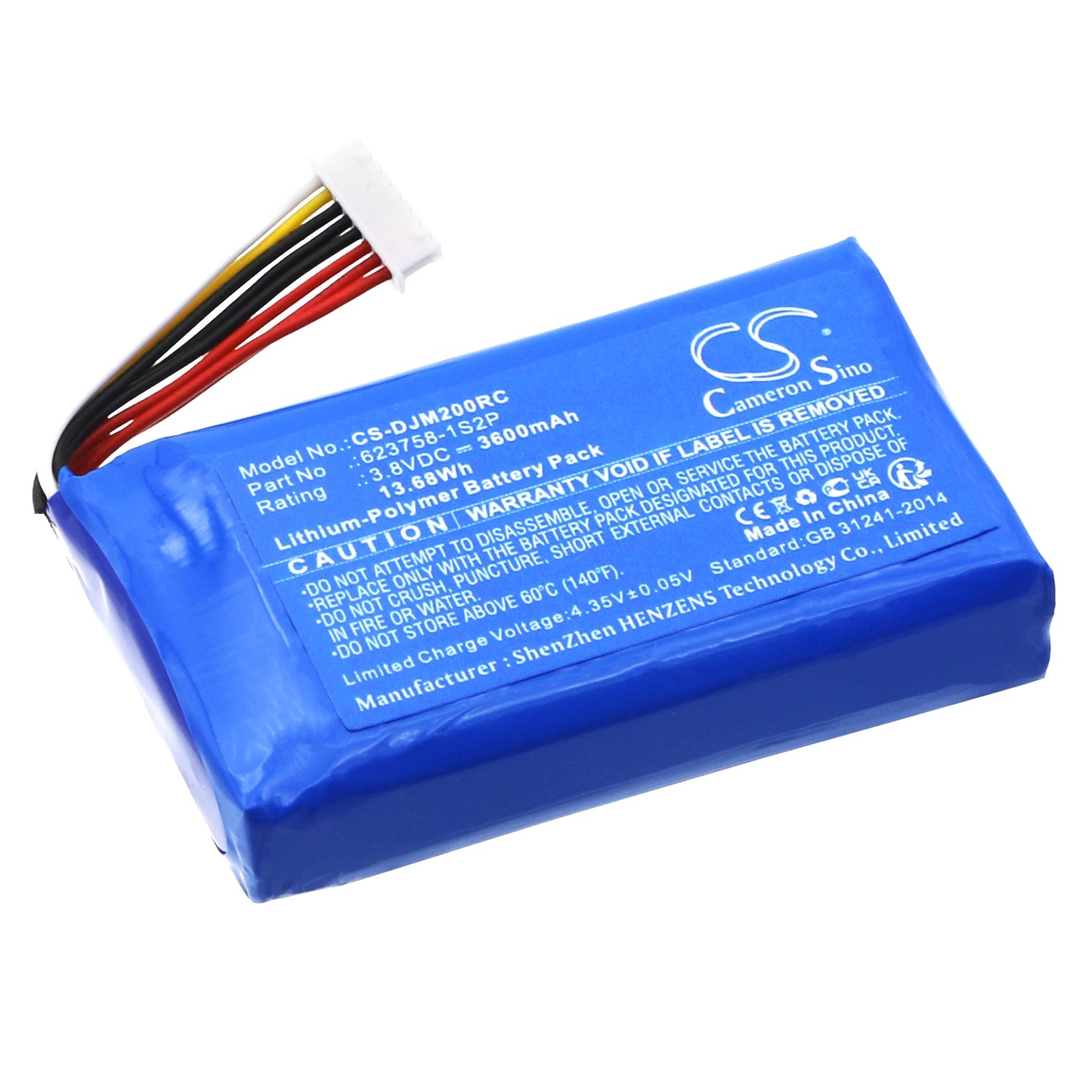Li-Polymer, Remote Controller Battery fits Dji Mavic 2 Pro Remote Control, 3.8V, 3600mAh Remote Controller Cameron Sino Technology Limited