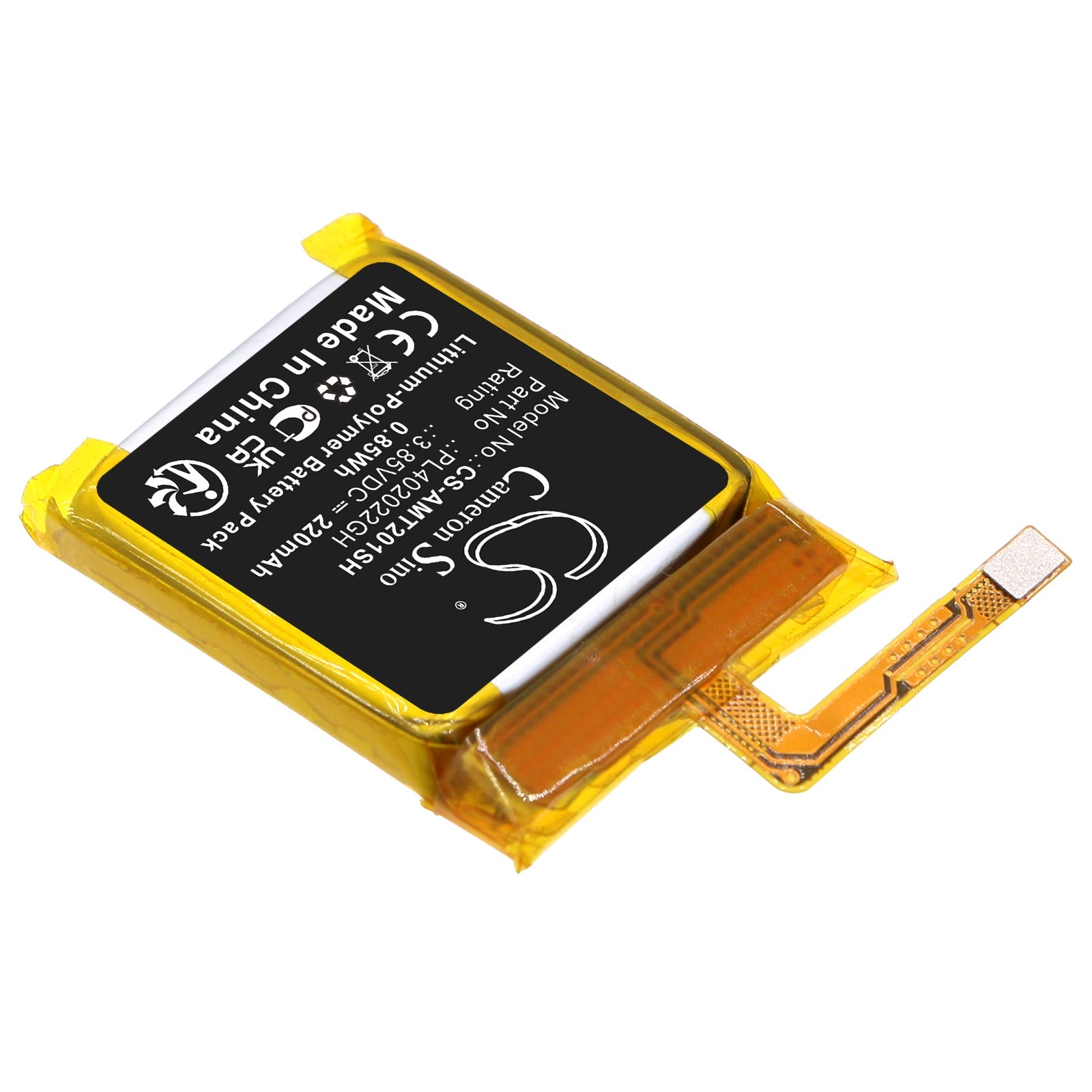 Li-Polymer, Smartwatch Battery fits Amazfit A2010, Gts 2 Mini, 3.85V, 220mAh Smartwatch Cameron Sino Technology Limited