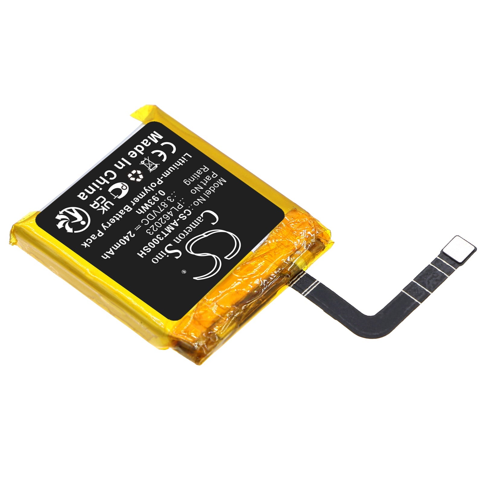 Li-Polymer, Smartwatch Battery fits Amazfit A2035, Gts 3, 3.87V, 240mAh Smartwatch Cameron Sino Technology Limited
