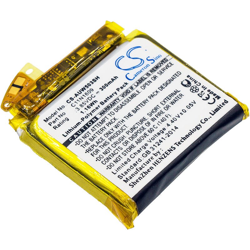 Li-Polymer, Smartwatch Battery fits Asus Wi503q, Zenwatch 3, 3.85V, 300mAh Smartwatch Cameron Sino Technology Limited