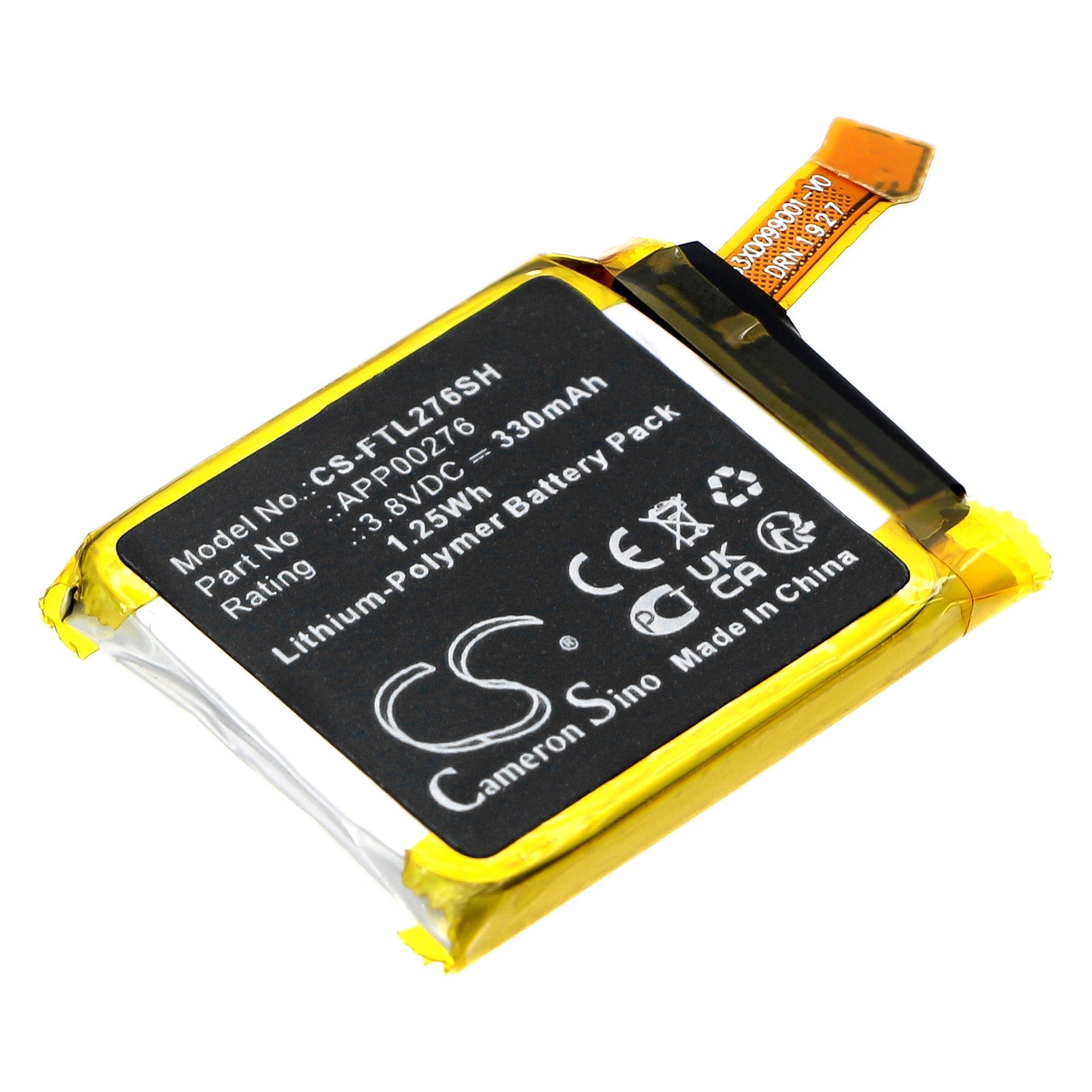 Li-Polymer, Smartwatch Battery fits Fossil, 3.8V, 330mAh Smartwatch Cameron Sino Technology Limited