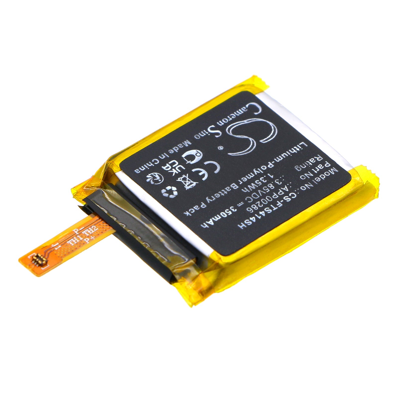 Li-Polymer, Smartwatch Battery fits Fossil Sport 41mm Gen 4, 3.85V, 350mAh Smartwatch Cameron Sino Technology Limited