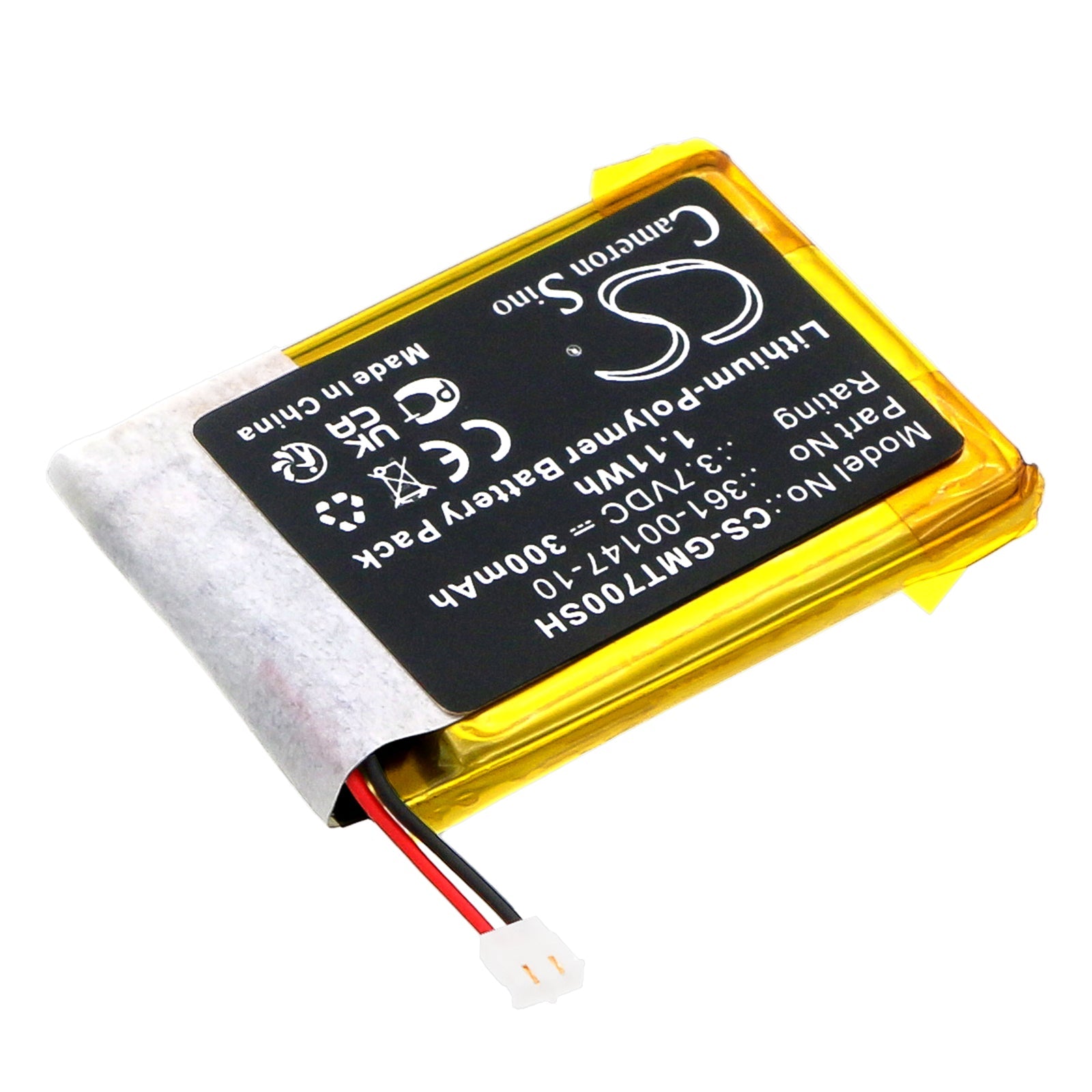 Li-Polymer, Smartwatch Battery fits Garmin Fenix 7x, Tactix 7, 3.7V, 300mAh Smartwatch Cameron Sino Technology Limited