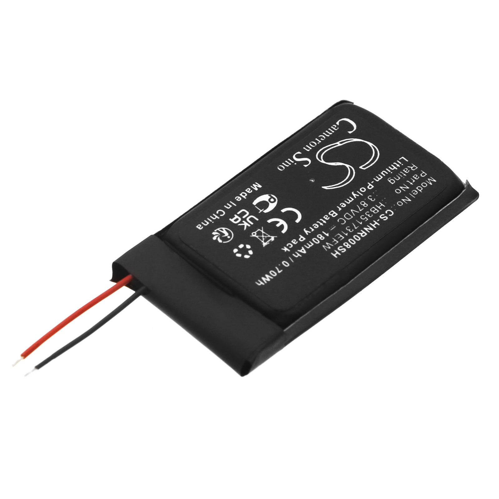 Li-Polymer, Smartwatch Battery fits Honor Hes-b09, Watch Es, 3.87V, 180mAh Smartwatch Cameron Sino Technology Limited