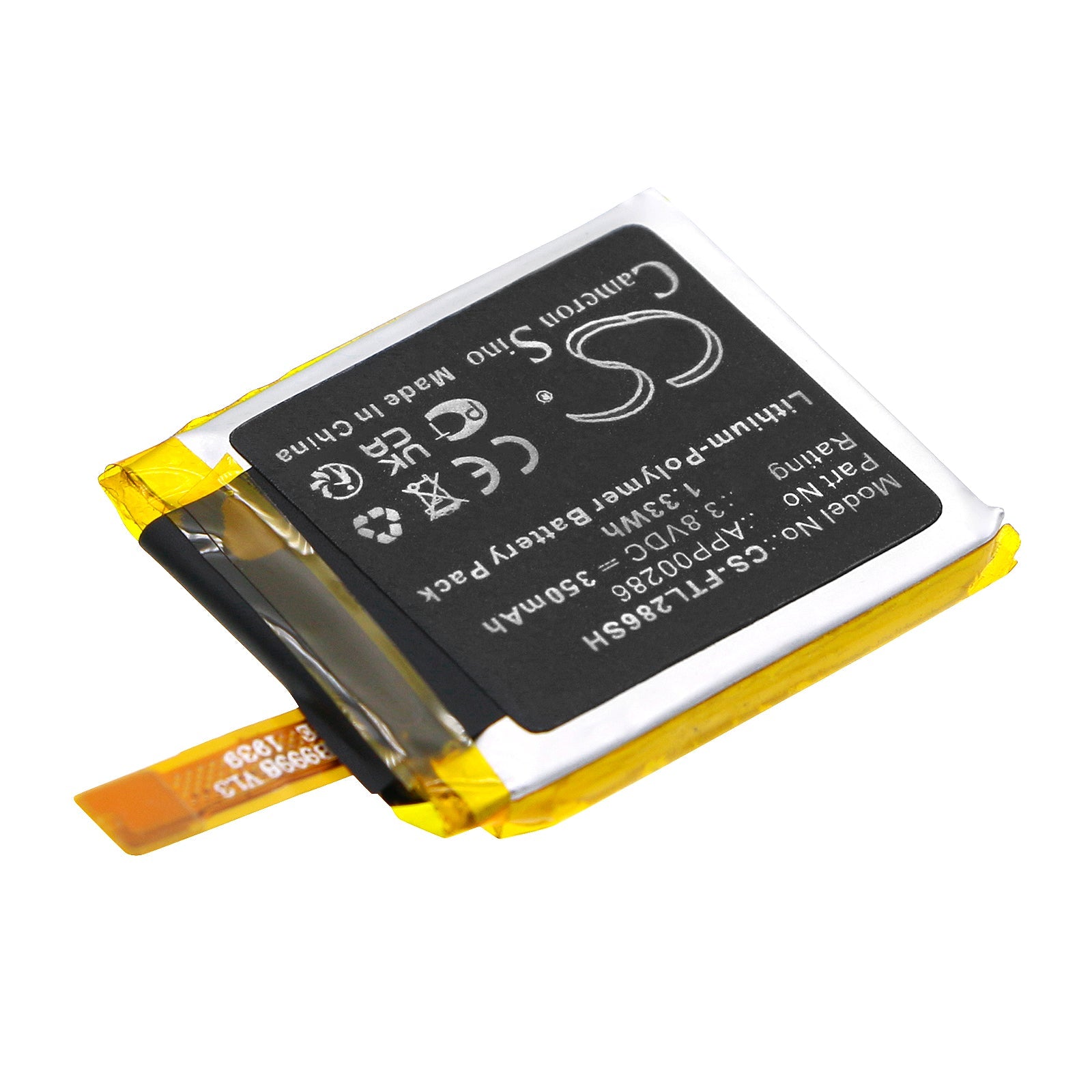 Li-Polymer, Smartwatch Battery fits Puma Smartwatch Dw9p1, Fossil Dw9k1, 3.8V, 350mAh Smartwatch Cameron Sino Technology Limited