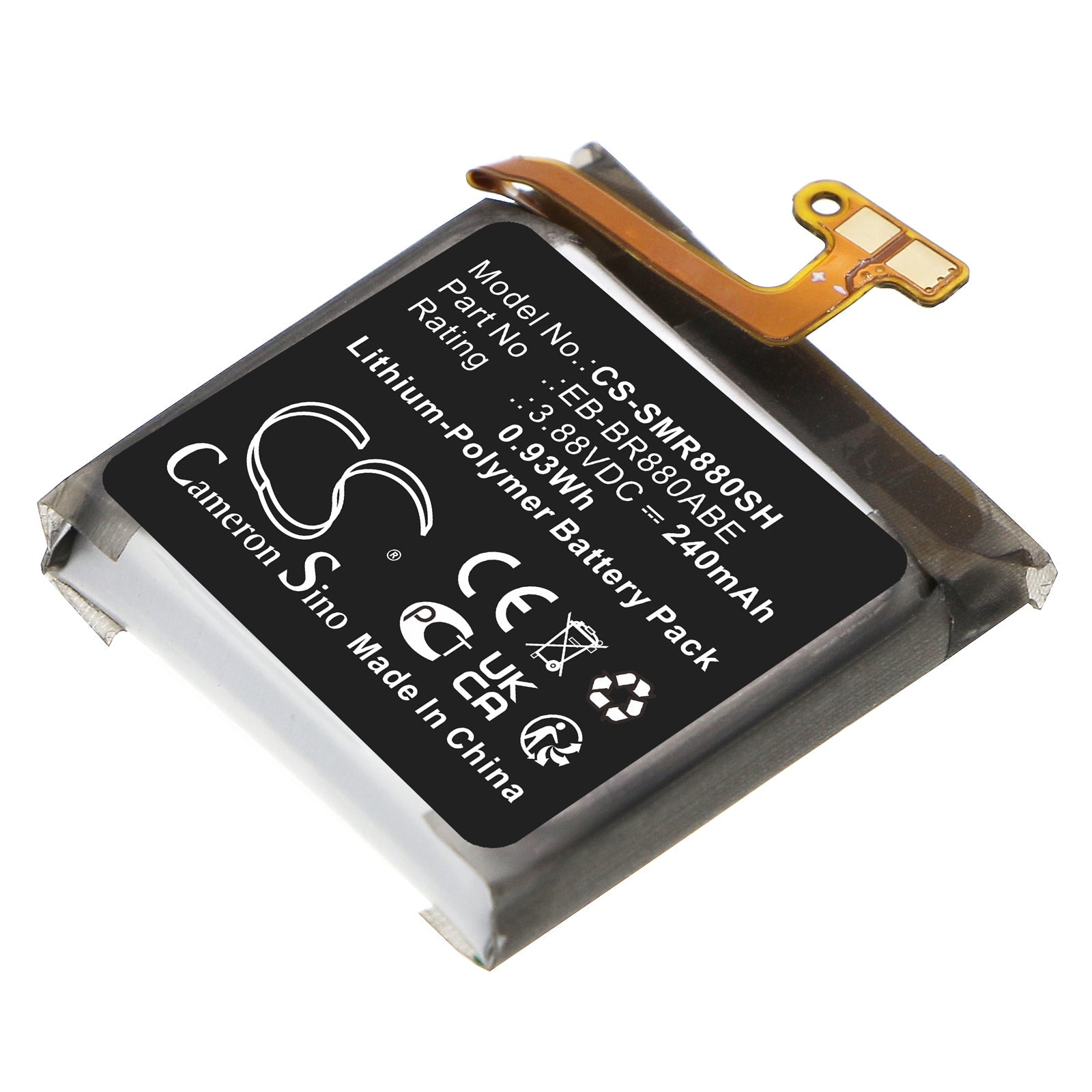 Li-Polymer, Smartwatch Battery fits Samsung Galaxy Watch 4 40mm, Galaxy Watch4 Classic 42mm, 3.88V, 240mAh Smartwatch Cameron Sino Technology Limited