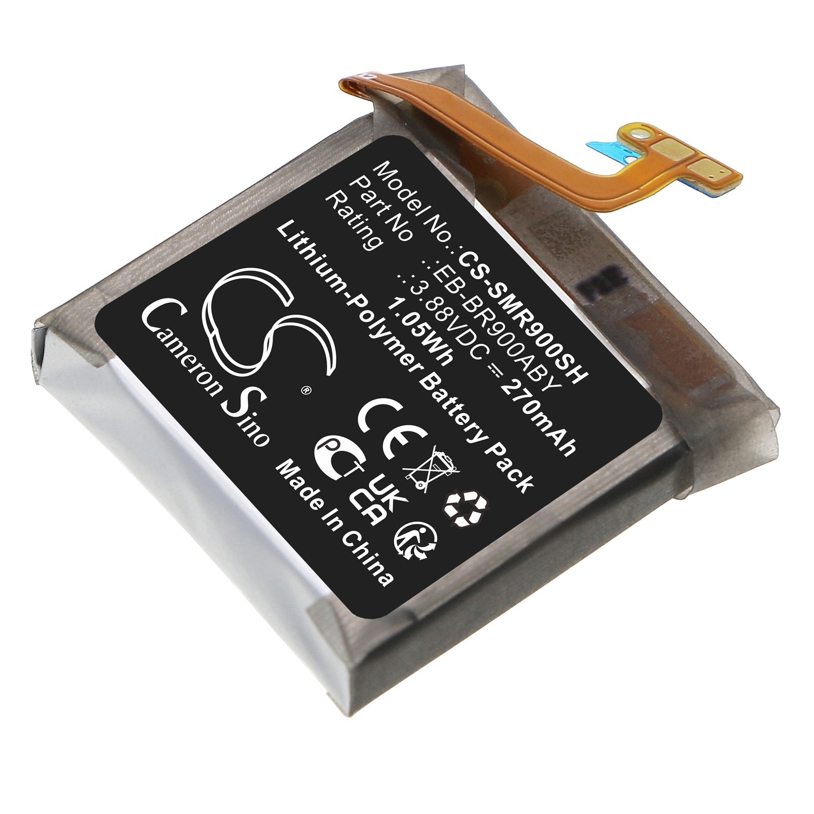 Li-Polymer, Smartwatch Battery fits Samsung Sm-r900, Sm-r905, 3.88V, 270mAh Smartwatch Cameron Sino Technology Limited