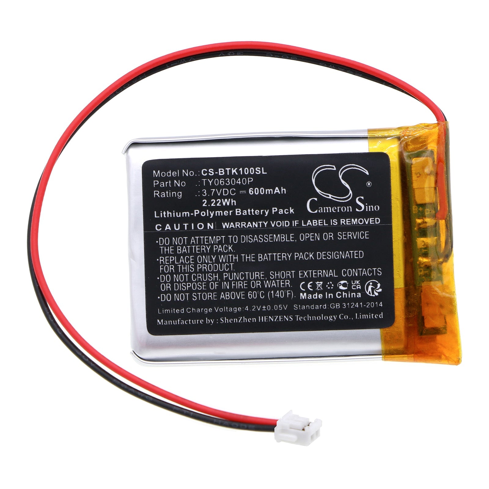 Li-Polymer, Speaker Battery fits Blaupunkt Badradio Srb 10, Srb 10, 3.7V, 600mAh Speaker Cameron Sino Technology Limited