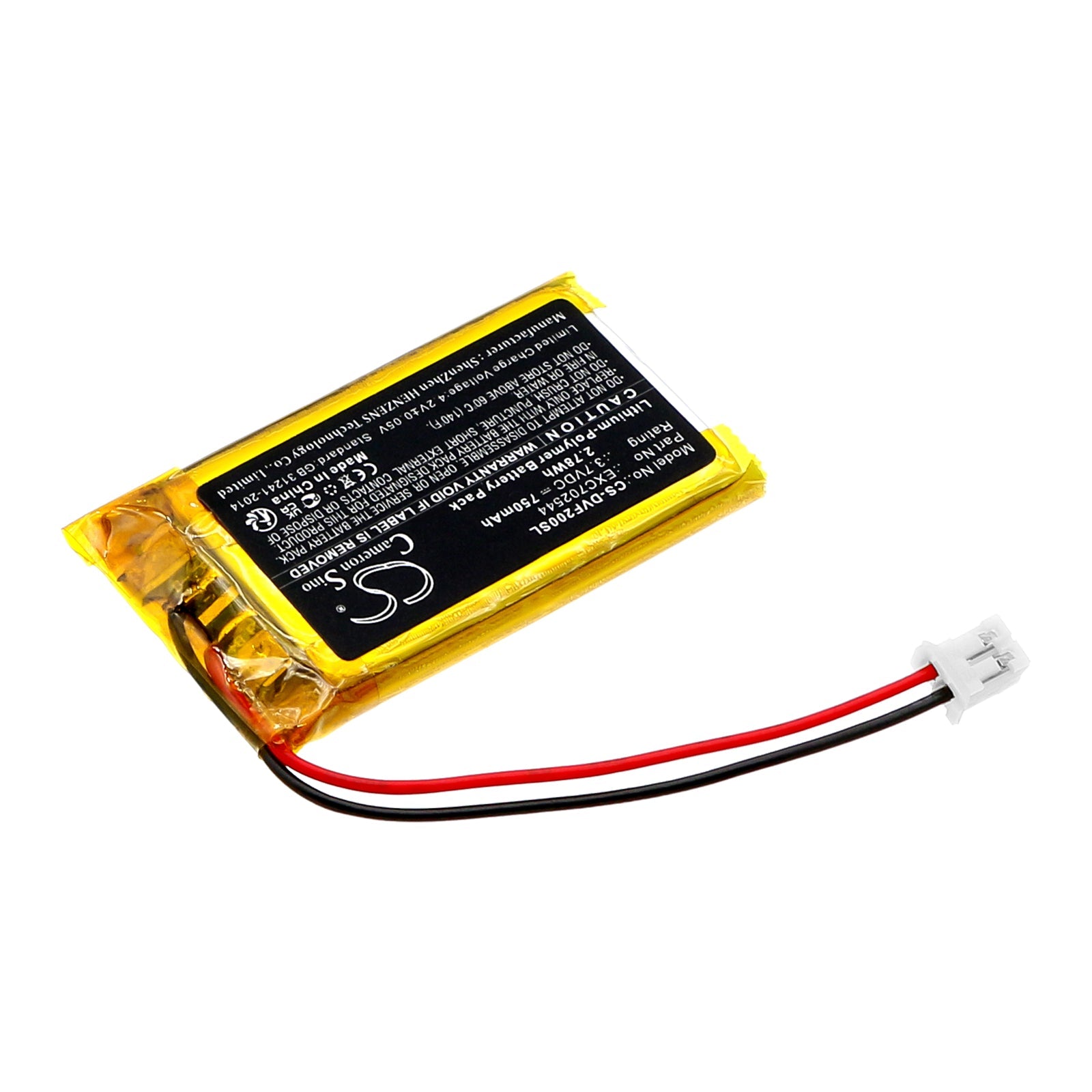 Li-Polymer, Speaker Battery fits Divoom Ifit 2, Ifit-2, 3.7V, 750mAh Speaker Cameron Sino Technology Limited
