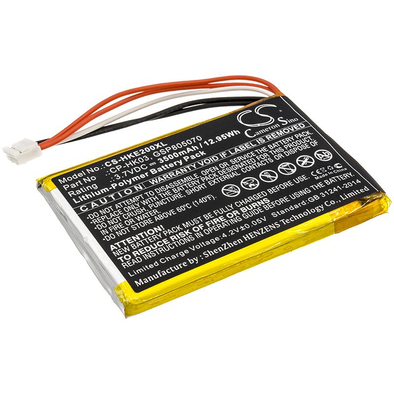 Li-Polymer Speaker Battery fits Harman/kardon, Esquire 2 3.7V, 3500mAh Speaker Cameron Sino Technology Limited