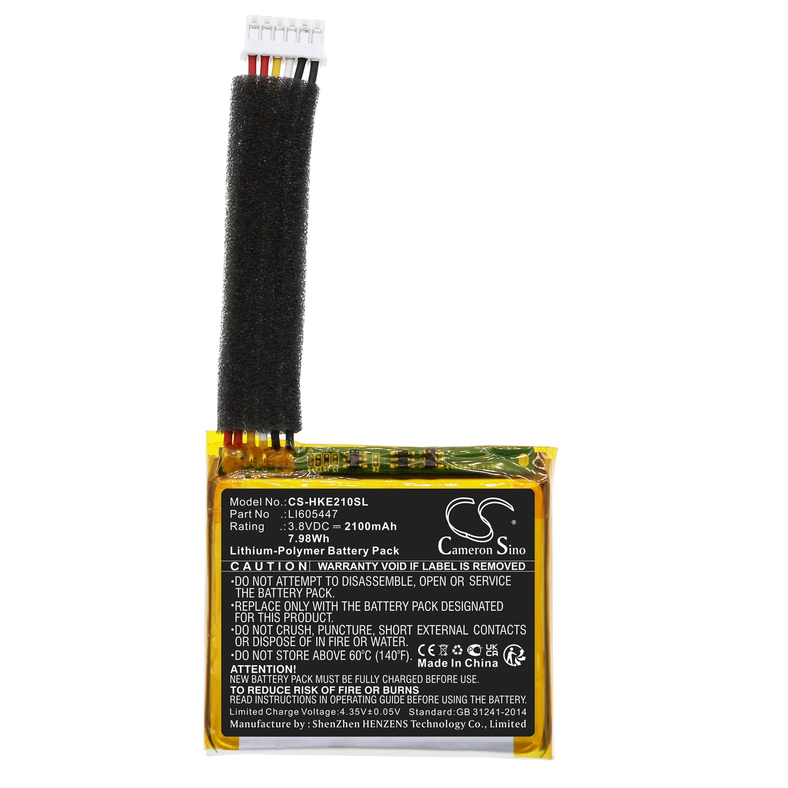 Li-Polymer, Speaker Battery fits Harman/kardon Esquire Mini 2, 3.8V, 2100mAh Speaker Cameron Sino Technology Limited