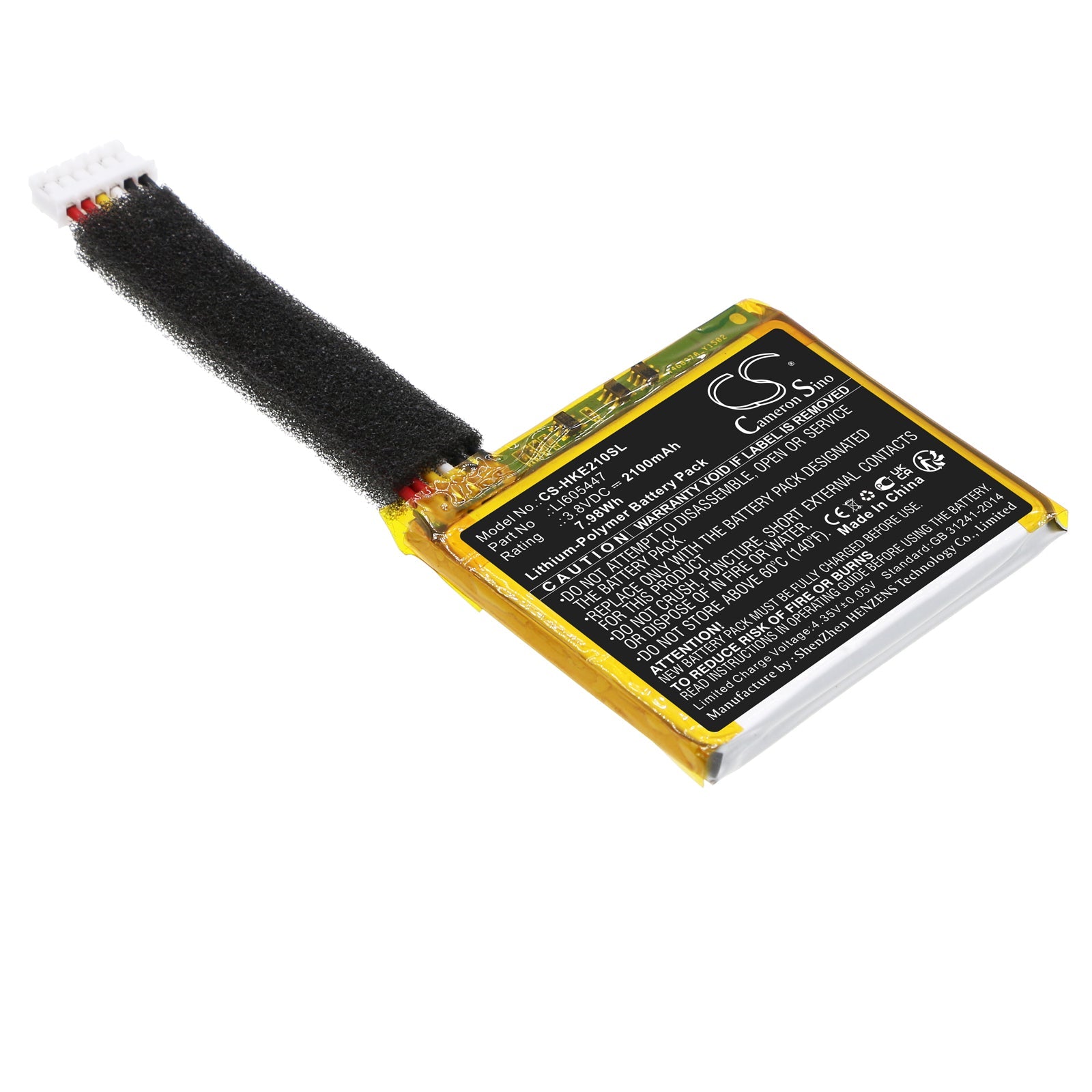 Li-Polymer, Speaker Battery fits Harman/kardon Esquire Mini 2, 3.8V, 2100mAh Speaker Cameron Sino Technology Limited