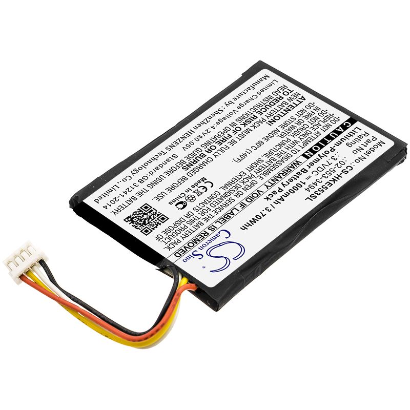 Li-Polymer Speaker Battery fits Harman/kardon, Hkneobrnbsg, Neo 3.7V, 1000mAh Speaker Cameron Sino Technology Limited