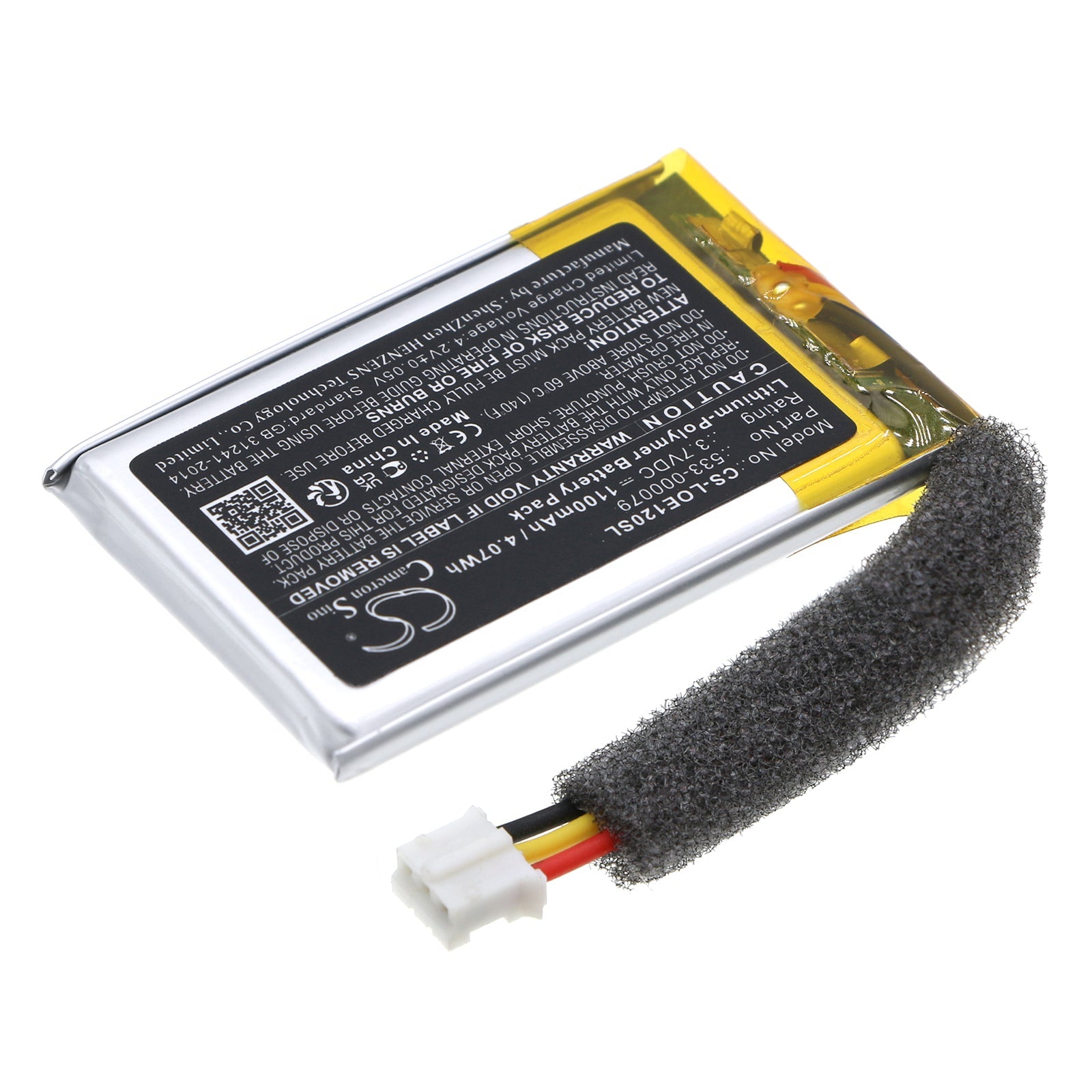 Li-Polymer, Speaker Battery fits Logitech S-00120, Ue Mobile Boombox, 3.7V, 1100mAh Speaker Cameron Sino Technology Limited