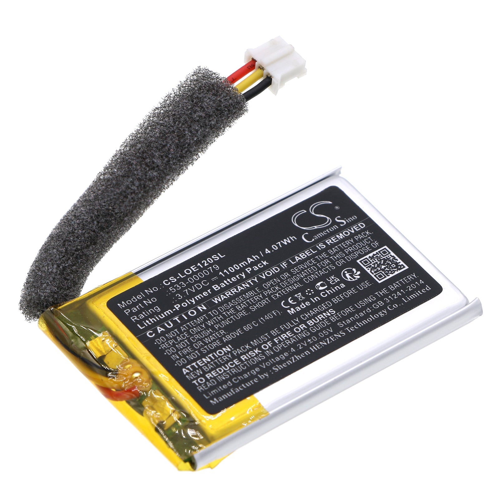 Li-Polymer, Speaker Battery fits Logitech S-00120, Ue Mobile Boombox, 3.7V, 1100mAh Speaker Cameron Sino Technology Limited